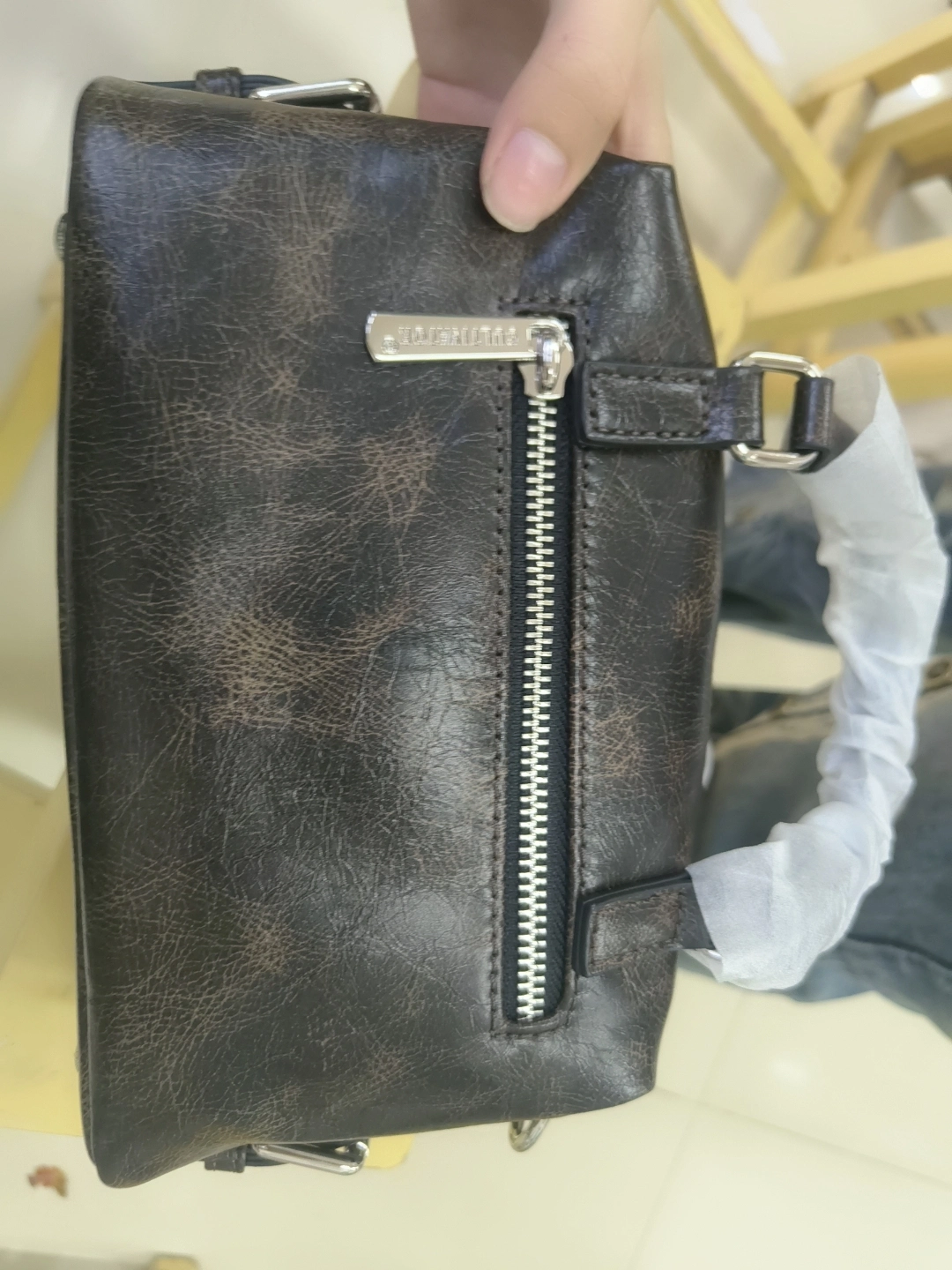 custom review-CULTIVATOR ПУ (полиуретан) Бостон Сумка Сумка Маленькая Женская Темно-Коричневая