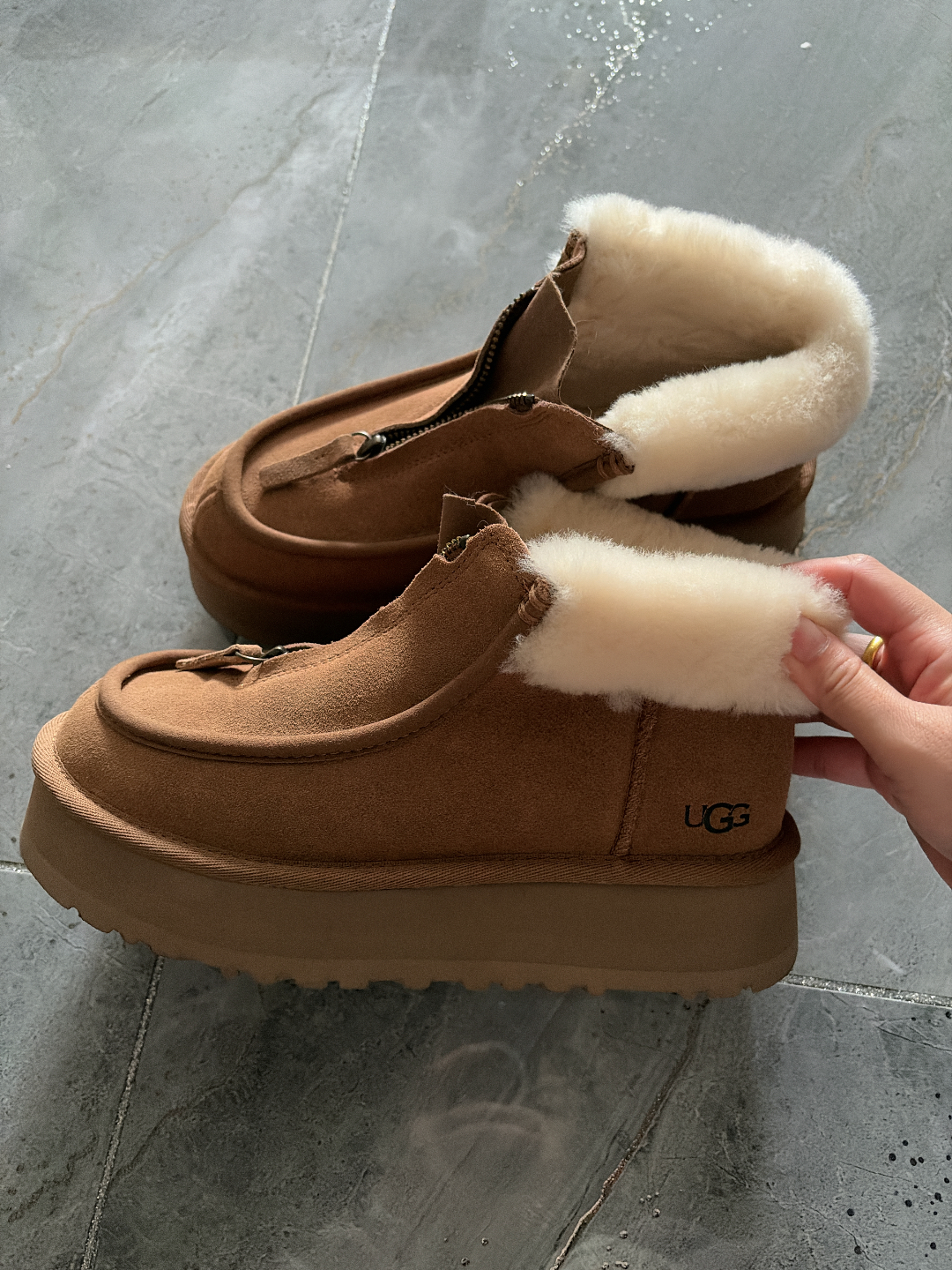 custom review-UGG Funkette Boot Теплоизоляционный Устойчивый к истиранию Противоскользящий Бутыки (Длина Стопа) Сноубутсы