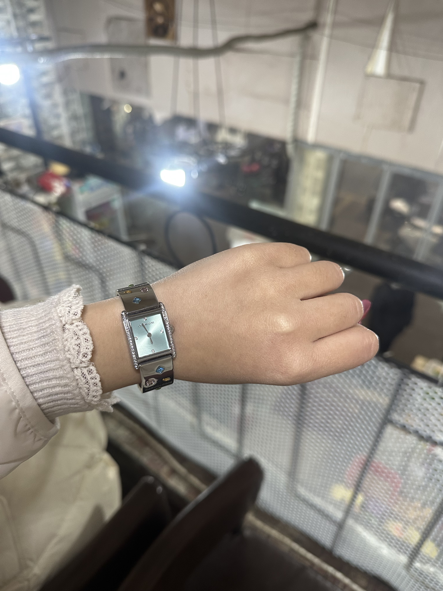 custom review-Darwin Core Кварцевый механизм ремешок из нержавеющей стали женские часы зеленый циферблат