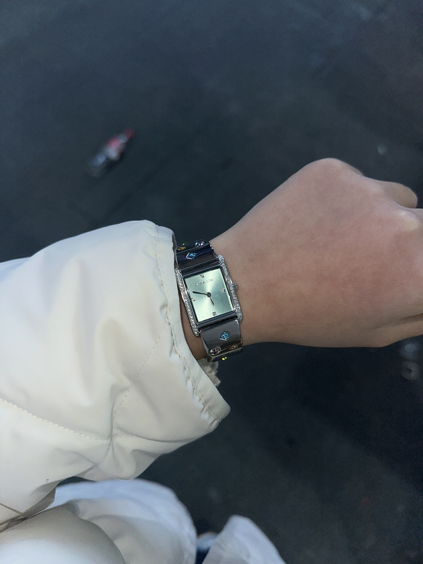 custom review-Darwin Core Кварцевый механизм ремешок из нержавеющей стали женские часы зеленый циферблат