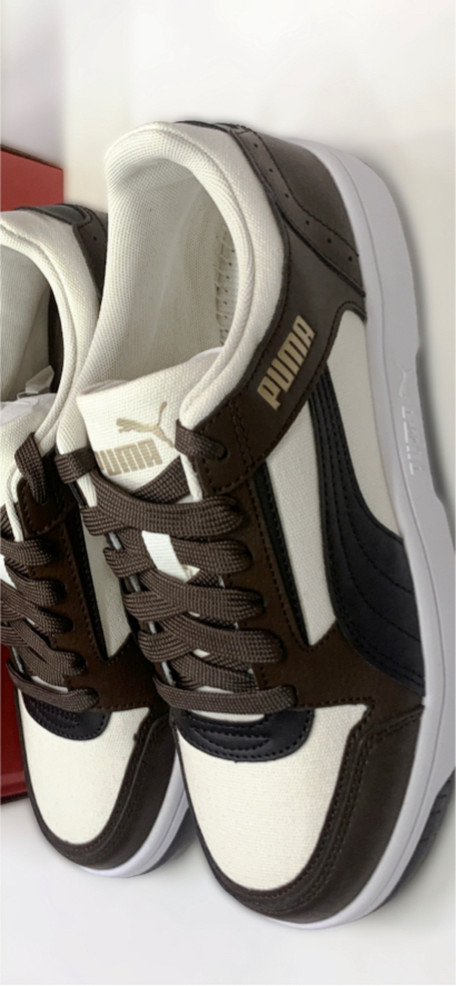 custom review-PUMA Rebound Joy Low CV Износостойкий и Легкий Низкий Топ Скейтборд Кроссовки Унисекс Черный Ярко-коричневый