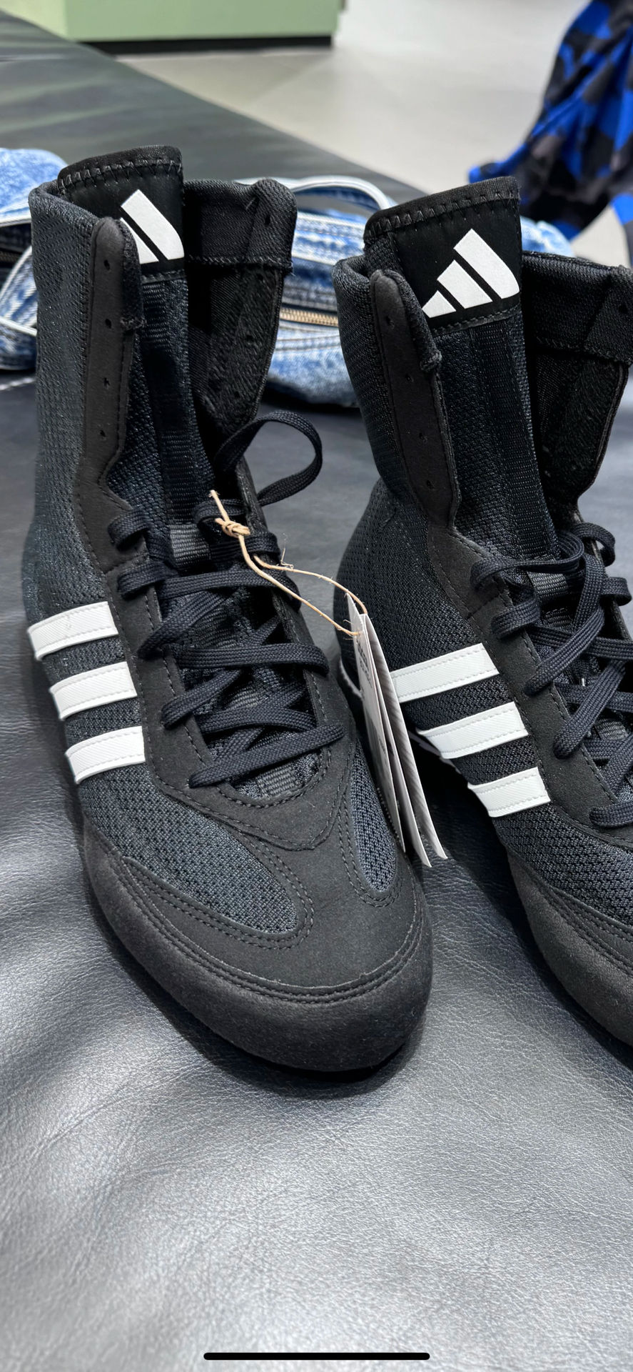 custom review-Adidas Box Hog 2,0 Удобные высокие кроссовки для тренировок унисекс угольно-черные