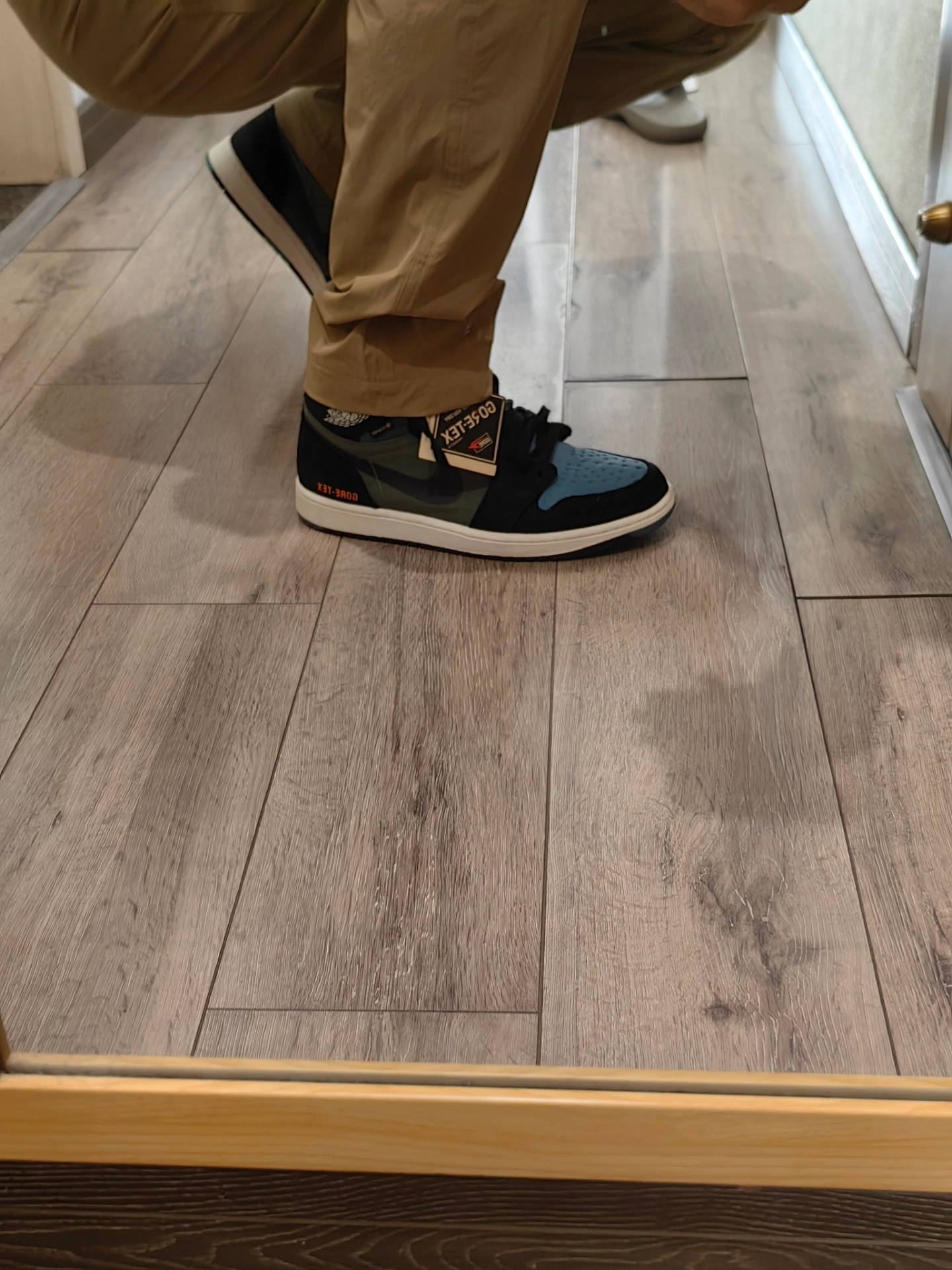 custom review-Jordan Air Jordan 1 Элемент 'Черный оливковый' Высокий топ Винтажные баскетбольные кроссовки Мужской Черный Зеленый