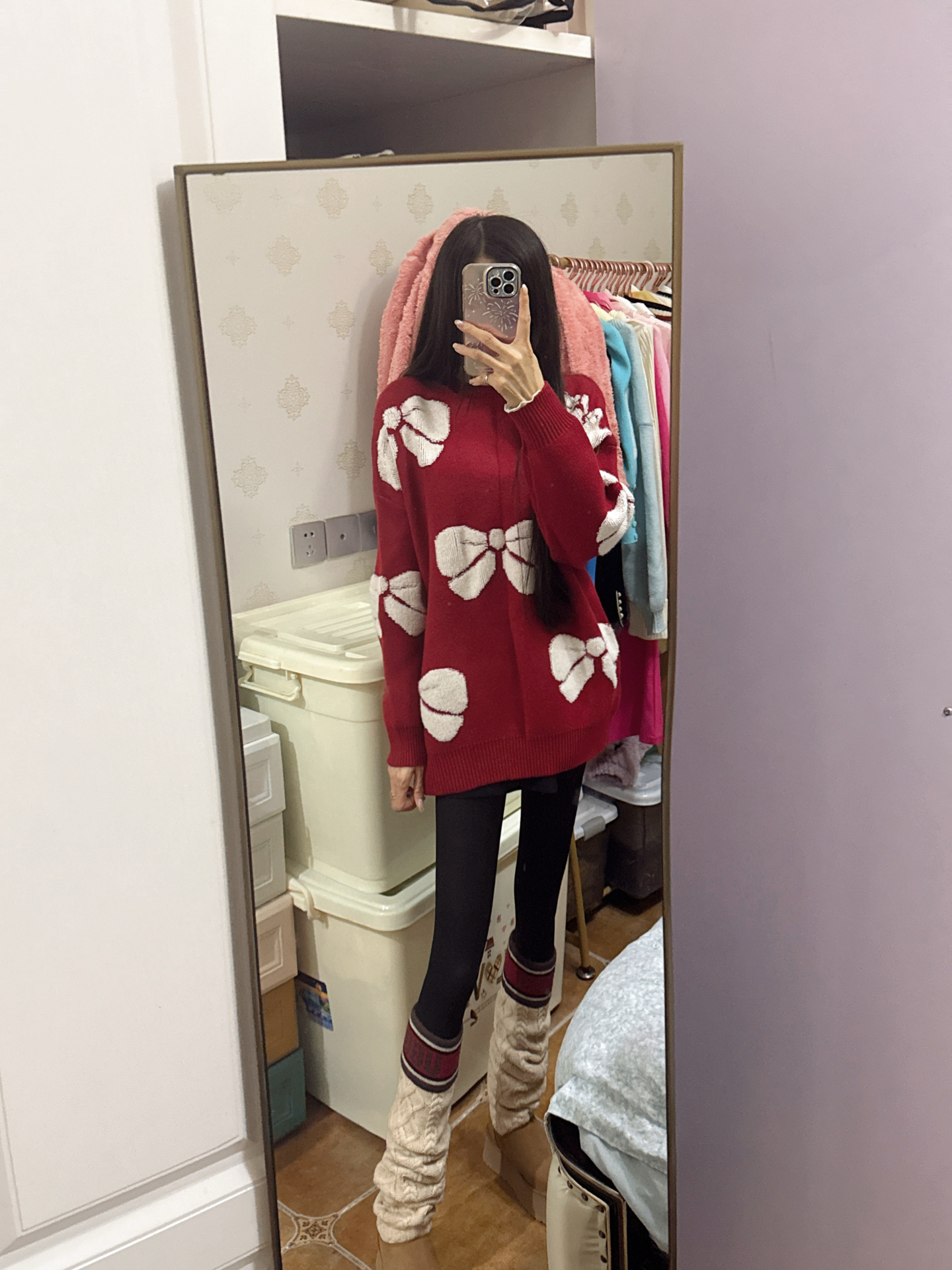 custom review-UGG Высокие ботильоны женские коричневый белый красный