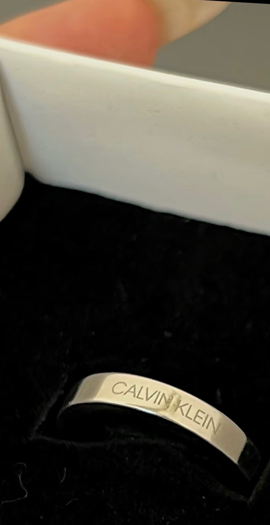 custom review-Кольца Calvin Klein из титановой стали для женщин серебряные
