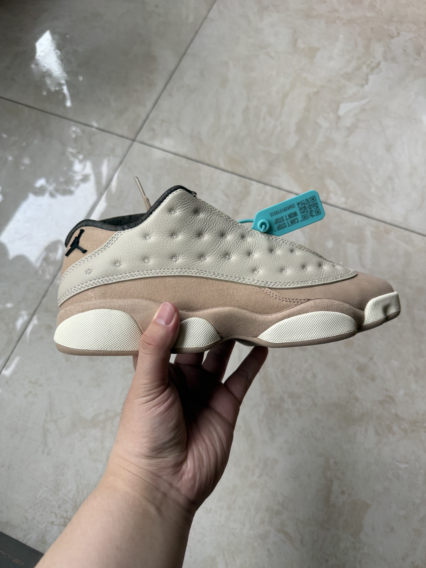 custom review-Jordan Air Jordan 13 Нижняя юбка Устойчивая к истиранию Низкий Топ Винтажные баскетбольные кроссовки Мужские Бежево-розовые Выпуск 2025 года