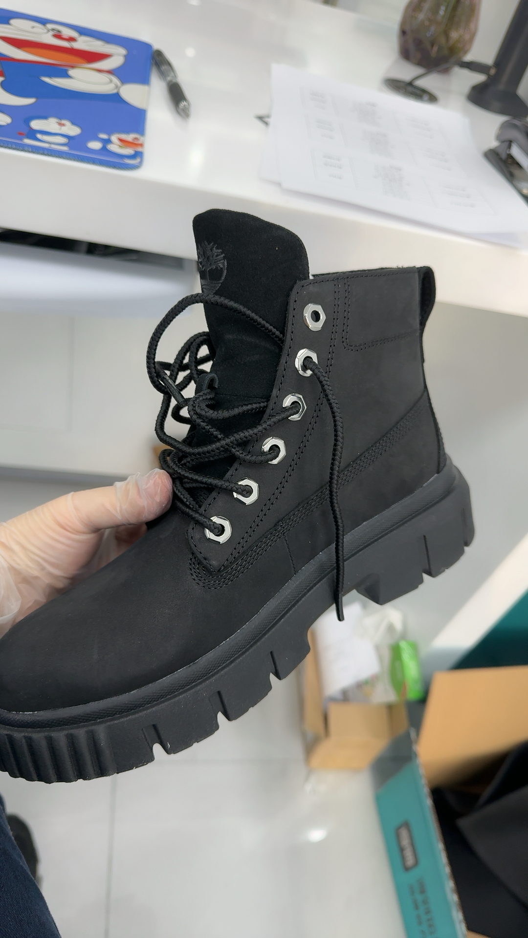 custom review-Timberland Greyfield Кружево Вверх Водонепроницаемый И Износостойкий Короткий Аутдор Женские Черный