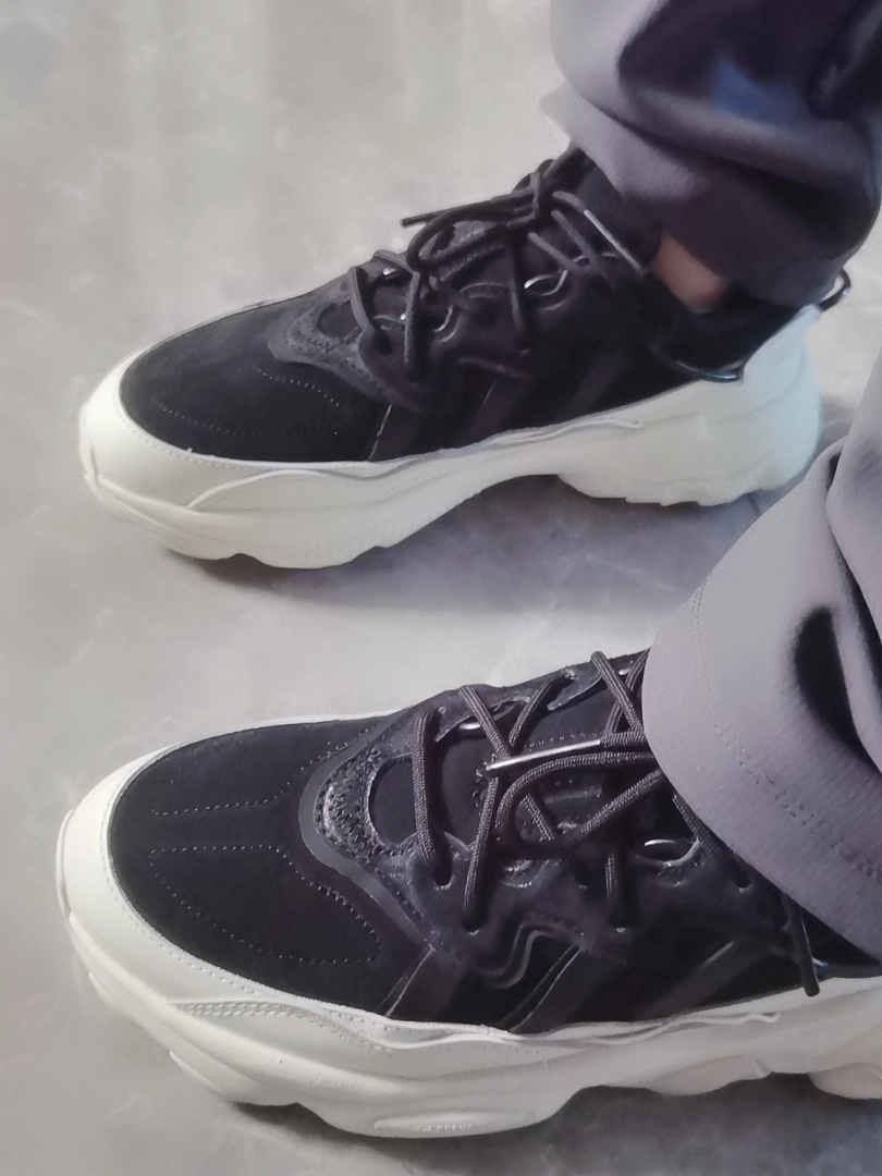 custom review-Adidas Originals Ozweego Balance Рекомендуемый рост Увеличение Низкий Топ Толстая подошва Кроссовки Унисекс Бежевый Черный