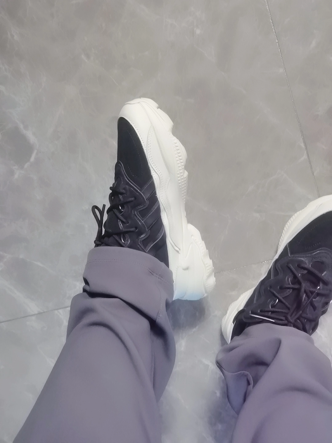 custom review-Adidas Originals Ozweego Balance Рекомендуемый рост Увеличение Низкий Топ Толстая подошва Кроссовки Унисекс Бежевый Черный