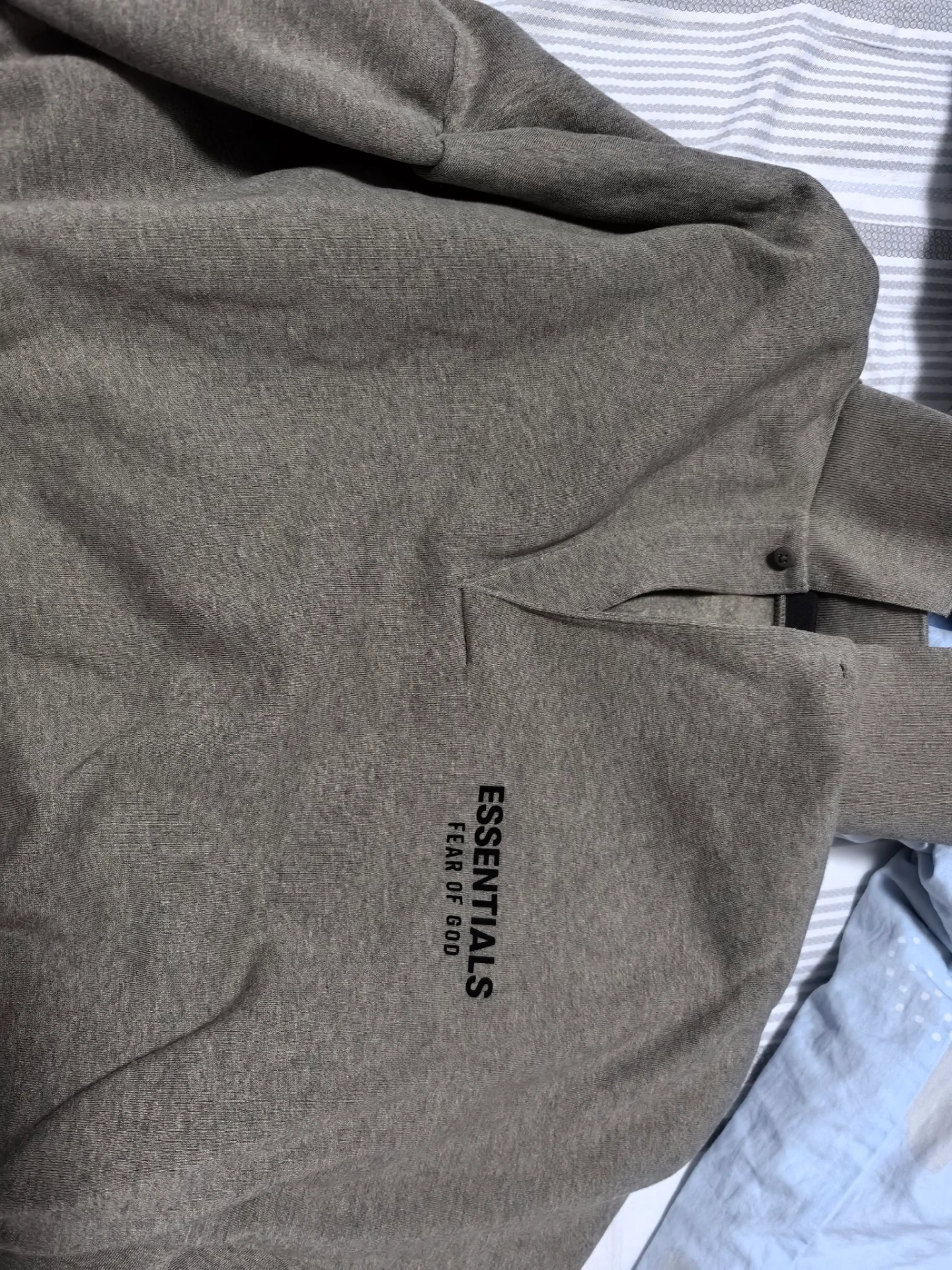 custom review-Fear of God ESSENTIALS Темный Пыльный Серый/Фотиния Серый Мужская Поло