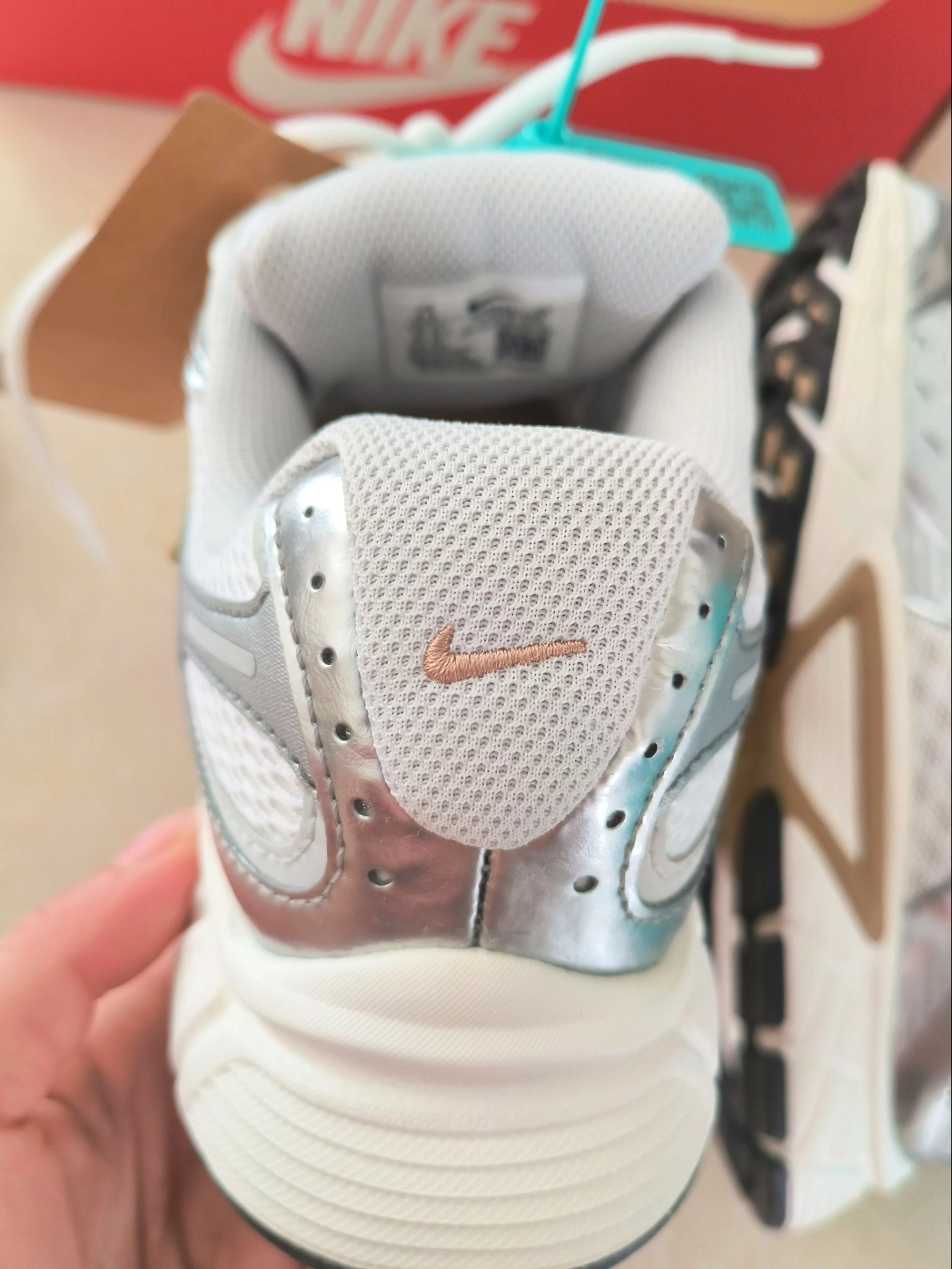 custom review-Nike V5 Slip-on Устойчивый к истиранию Дышащий Низкий Топ Беговые кроссовки Мужские Белый Серебряный