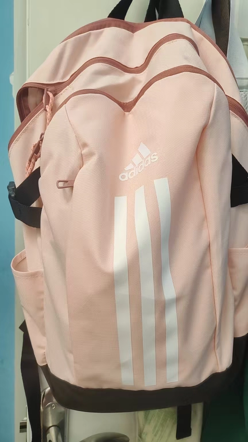 custom review-Adidas Ткань Рюкзак Женский Розовый Черный