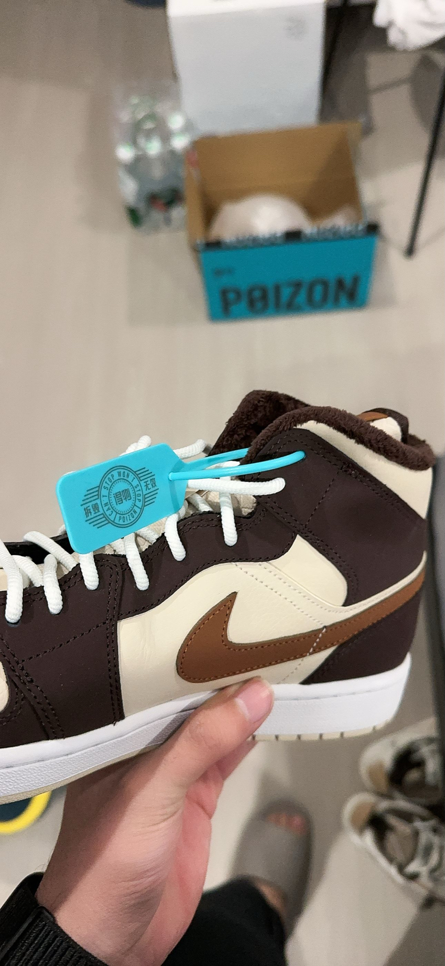 custom review-Jordan Air Jordan 1 MID SE 'Крем Темный шоколад' MID Топ Винтажные баскетбольные кроссовки Женские Коричневый