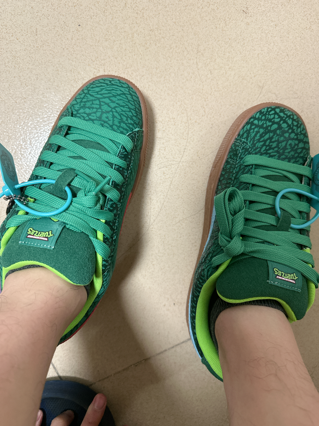 custom review-TMNT X PUMA Suede XL Устойчивые к истиранию Низкие Кроссовки для скейтбординга Мужские Зеленые