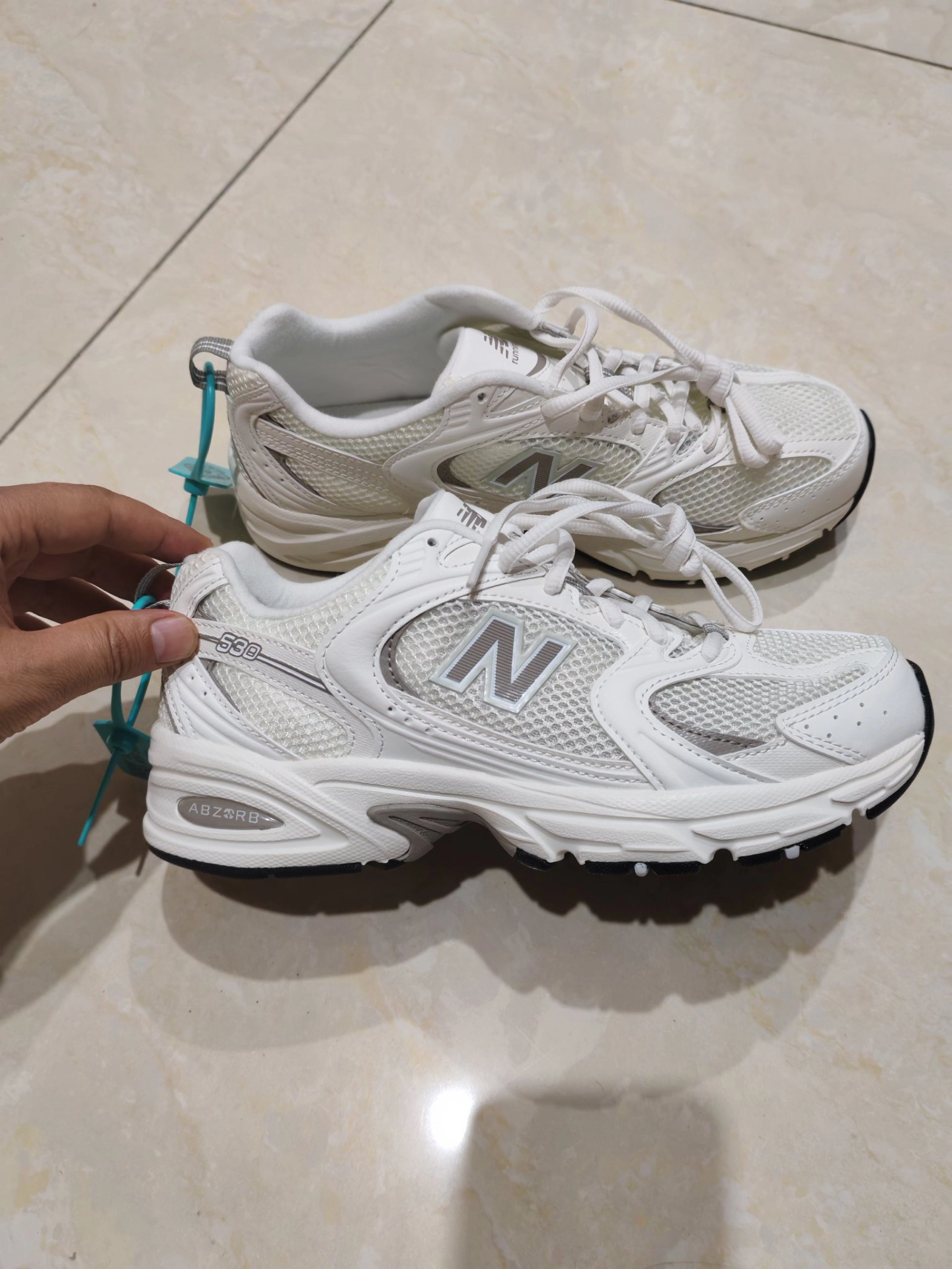 custom review-New Balance NB 530 Устойчивый к истиранию Низкий Топ Повседневная Городская Коммутерская Беговая Обувь Унисекс Белый Серый