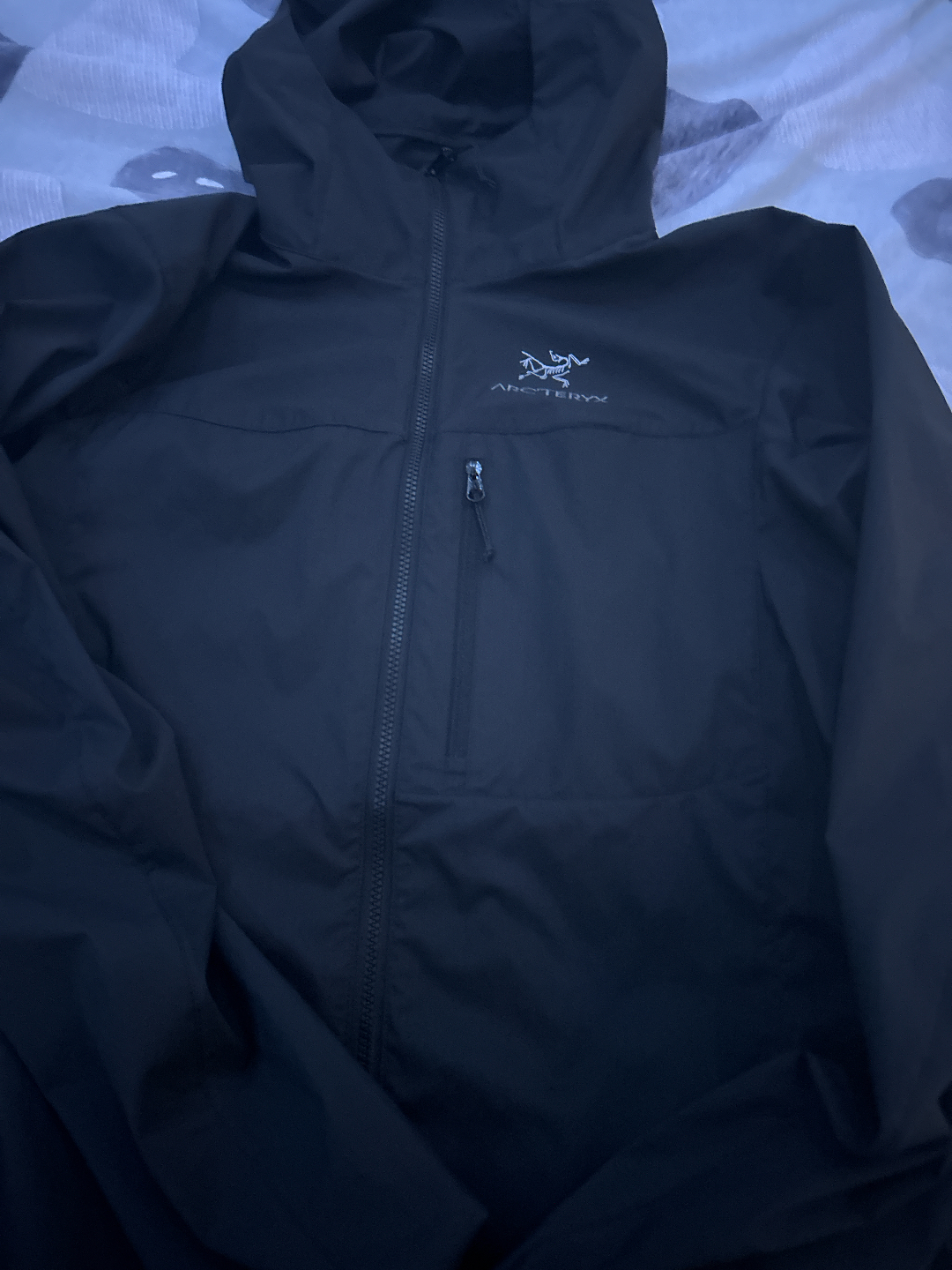 custom review-Arcteryx SQUAMISH HOODY Спортивная Ветрозащитная Оболочка С Капюшоном, Однотонный Принт С Логотипом, Молния, Легкий