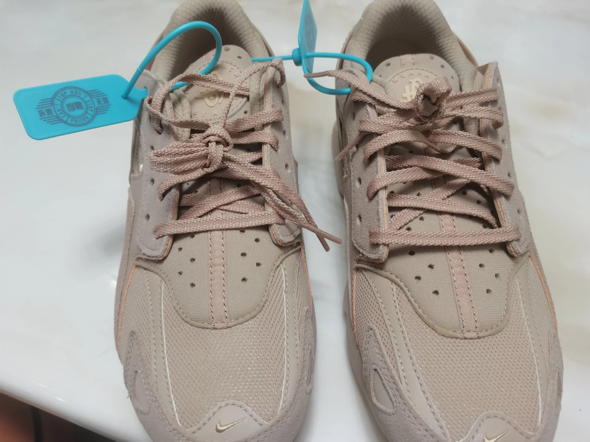 custom review-Nike Air Huarache Run Устойчивый к истиранию Низкий Топ Повседневные Беговые кроссовки Унисекс Коричневый