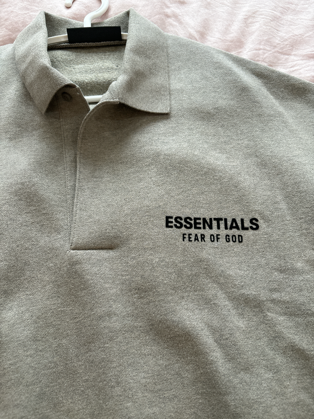 custom review-Fear of God ESSENTIALS Темный Пыльный Серый/Фотиния Серый Мужская Поло