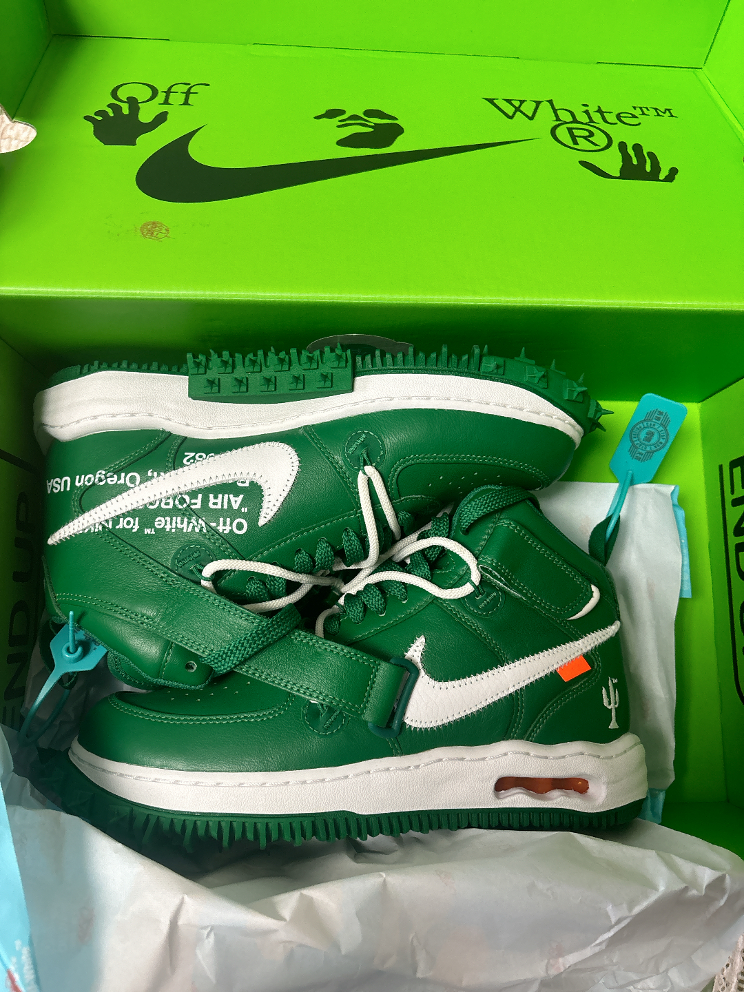 custom review-Off Белый x Nike Air FORCE 1 'Сосновый зеленый' MID Топ Модный Повседневная Скейтборд Обувь Унисекс Бирюзовый