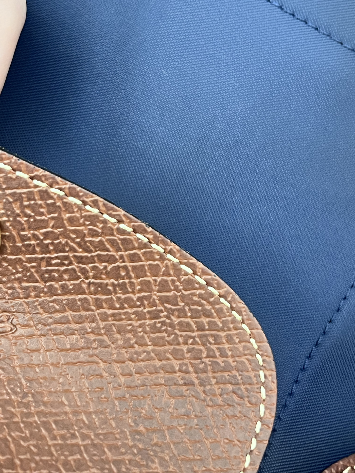 custom review-LONGCHAMP Переработанный холщовый тоут сумка для покупок сумка через плечо большая женская сумка морской синий