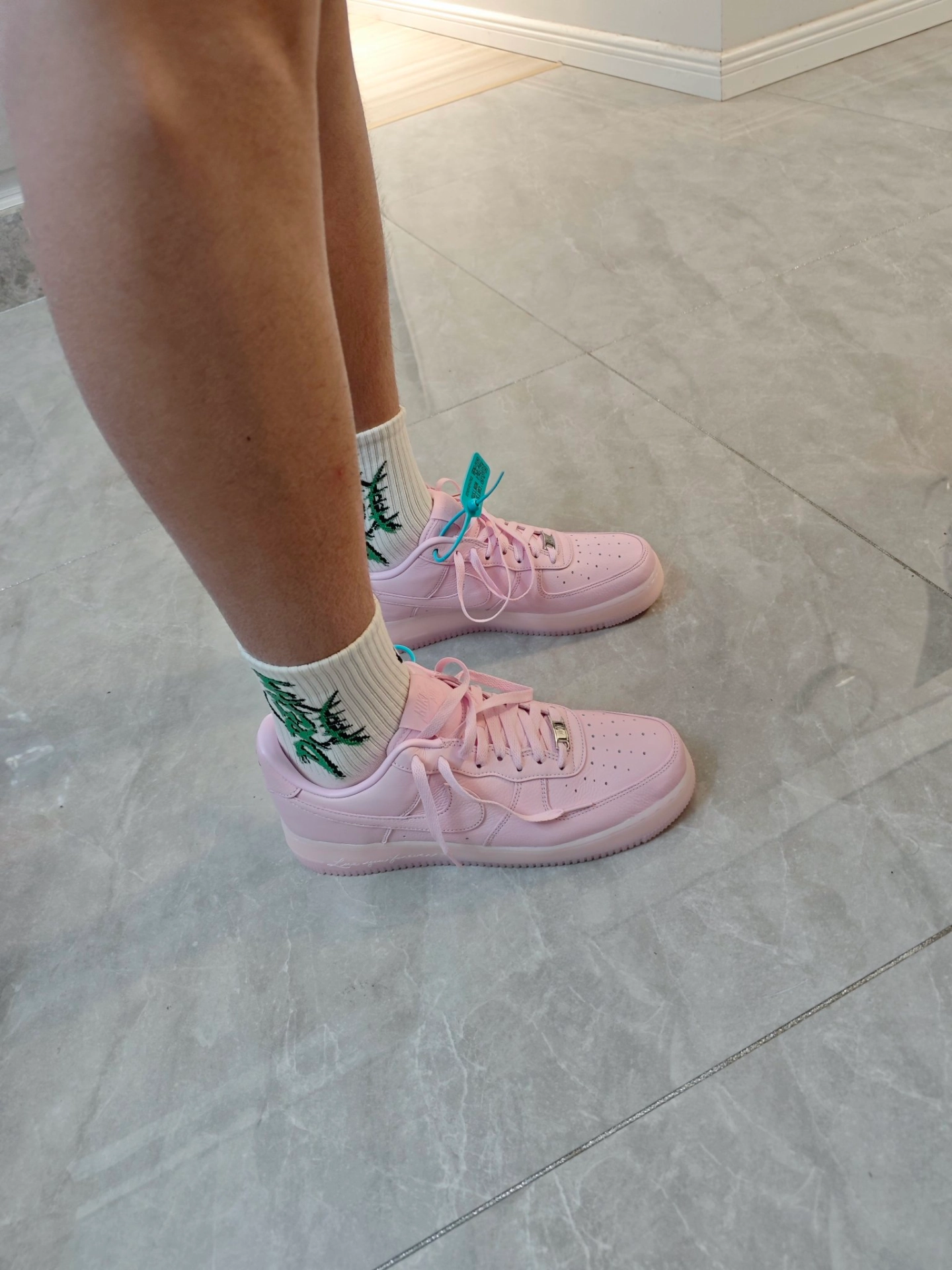 custom review-NOCTA x Nike Air FORCE 1 Slip-Resistant Abrasion-Resistant Low-Top Skateboard Shoes Unisex Pink Silver