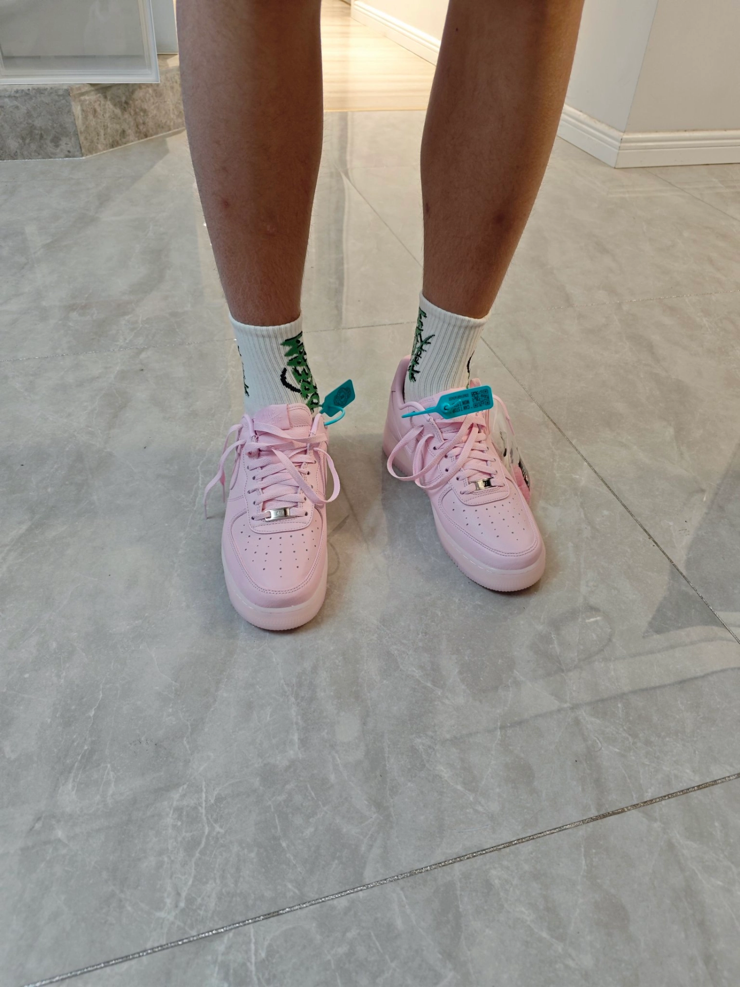 custom review-NOCTA x Nike Air FORCE 1 Slip-Resistant Abrasion-Resistant Low-Top Skateboard Shoes Unisex Pink Silver