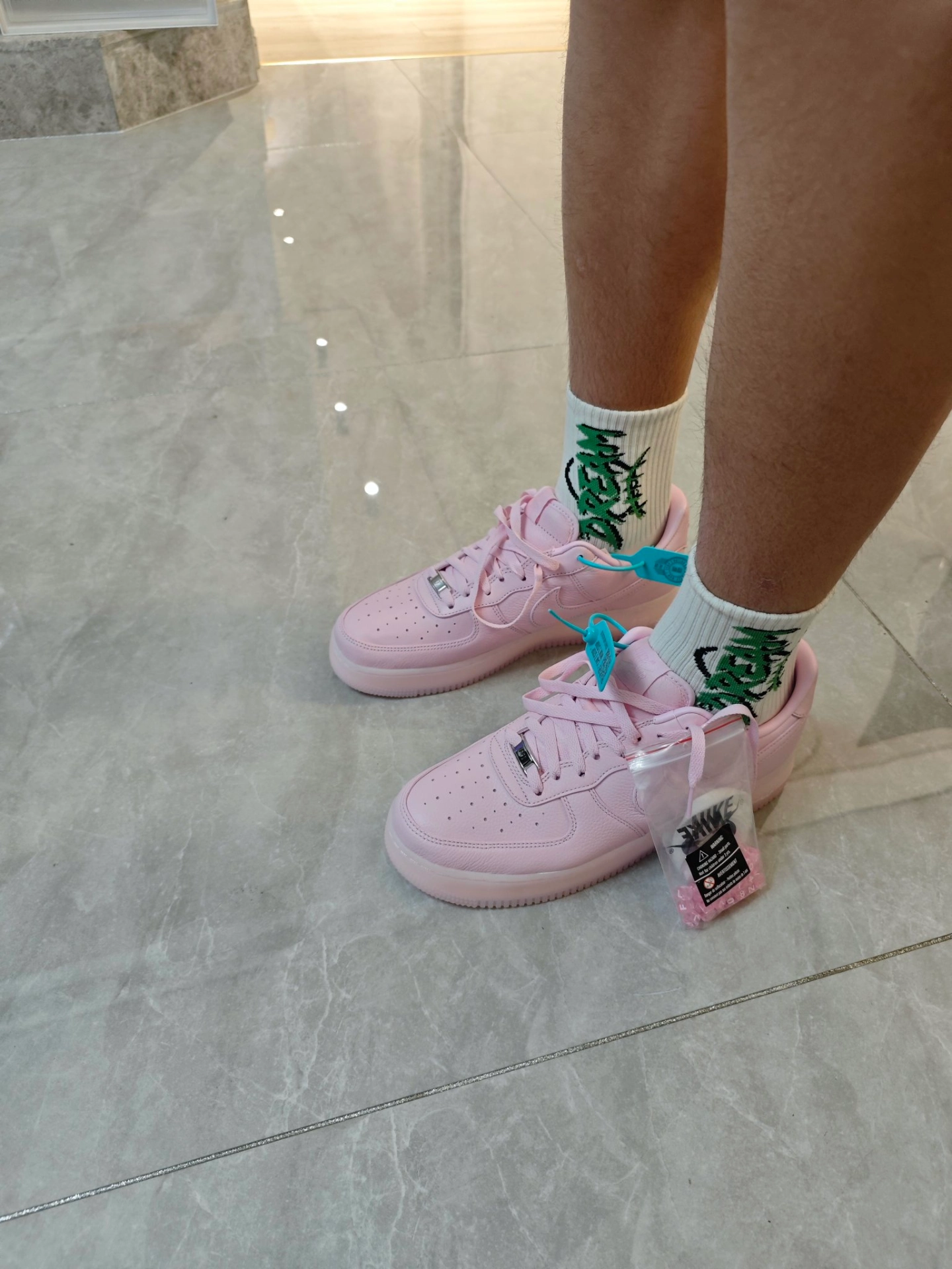 custom review-NOCTA x Nike Air FORCE 1 Slip-Resistant Abrasion-Resistant Low-Top Skateboard Shoes Unisex Pink Silver