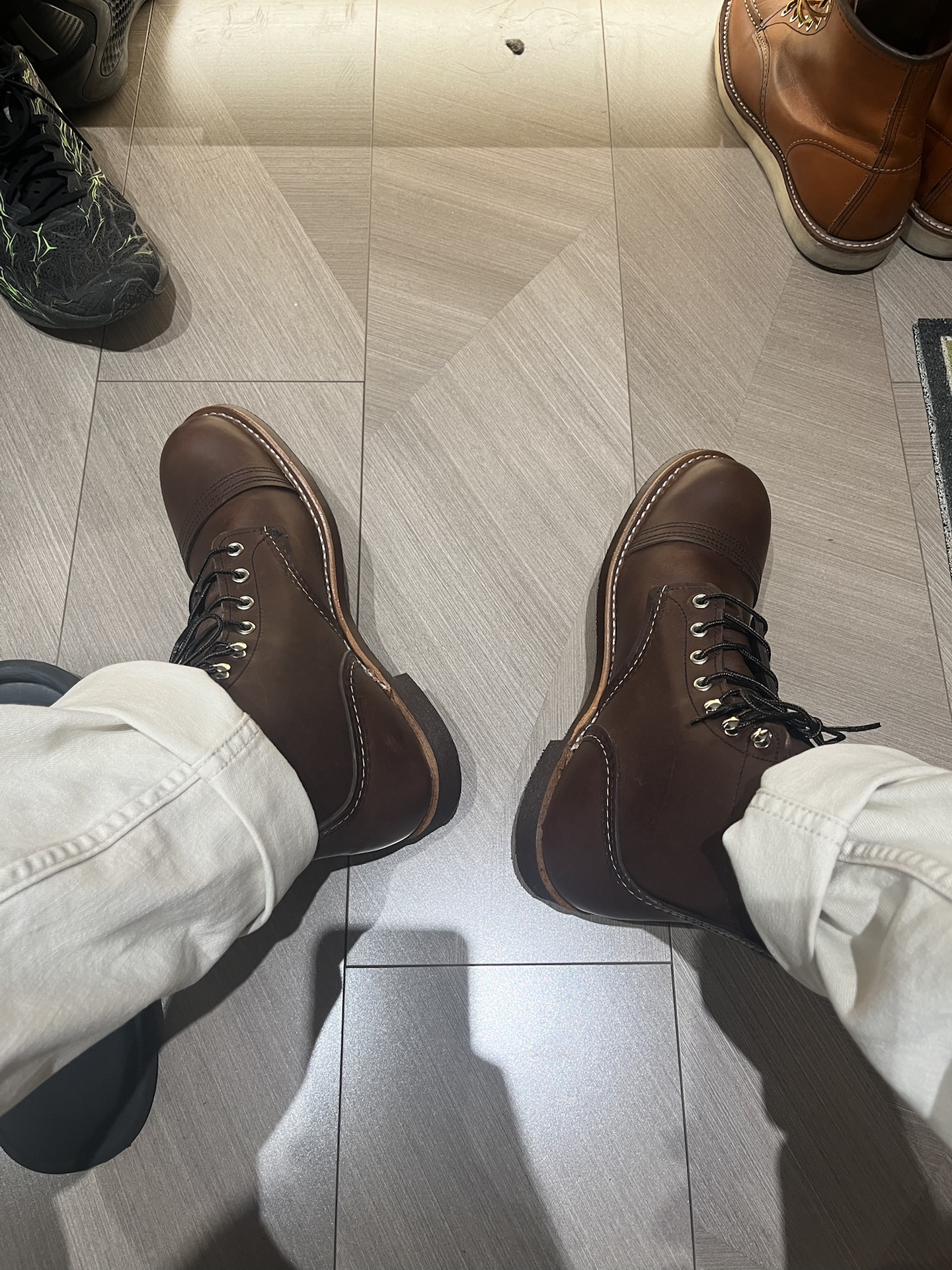custom review-Red Wing 15 см Армейские ботинки Мужские Кофейного цвета D Ширина корпуса