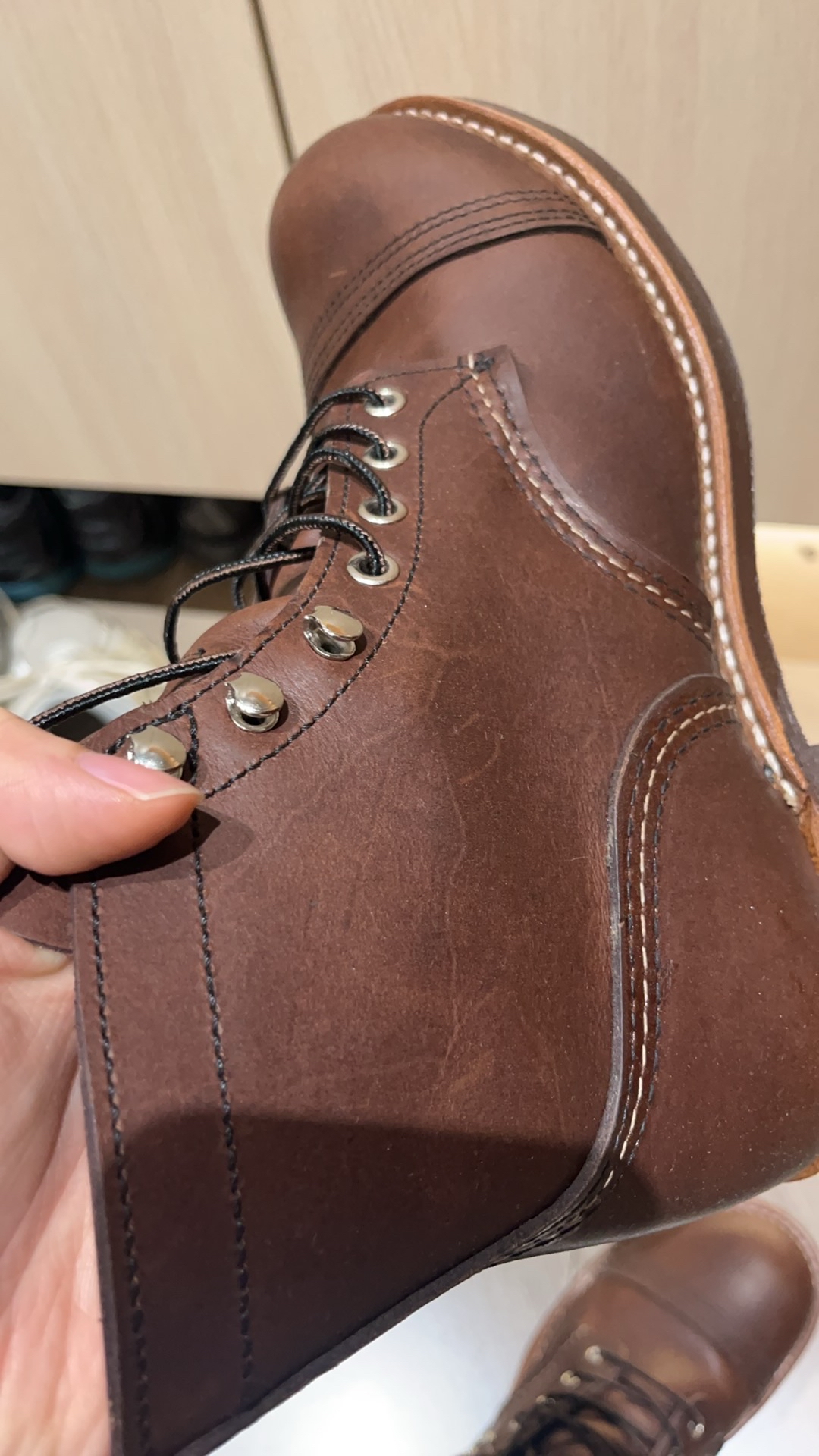 custom review-Red Wing 15 см Армейские ботинки Мужские Кофейного цвета D Ширина корпуса