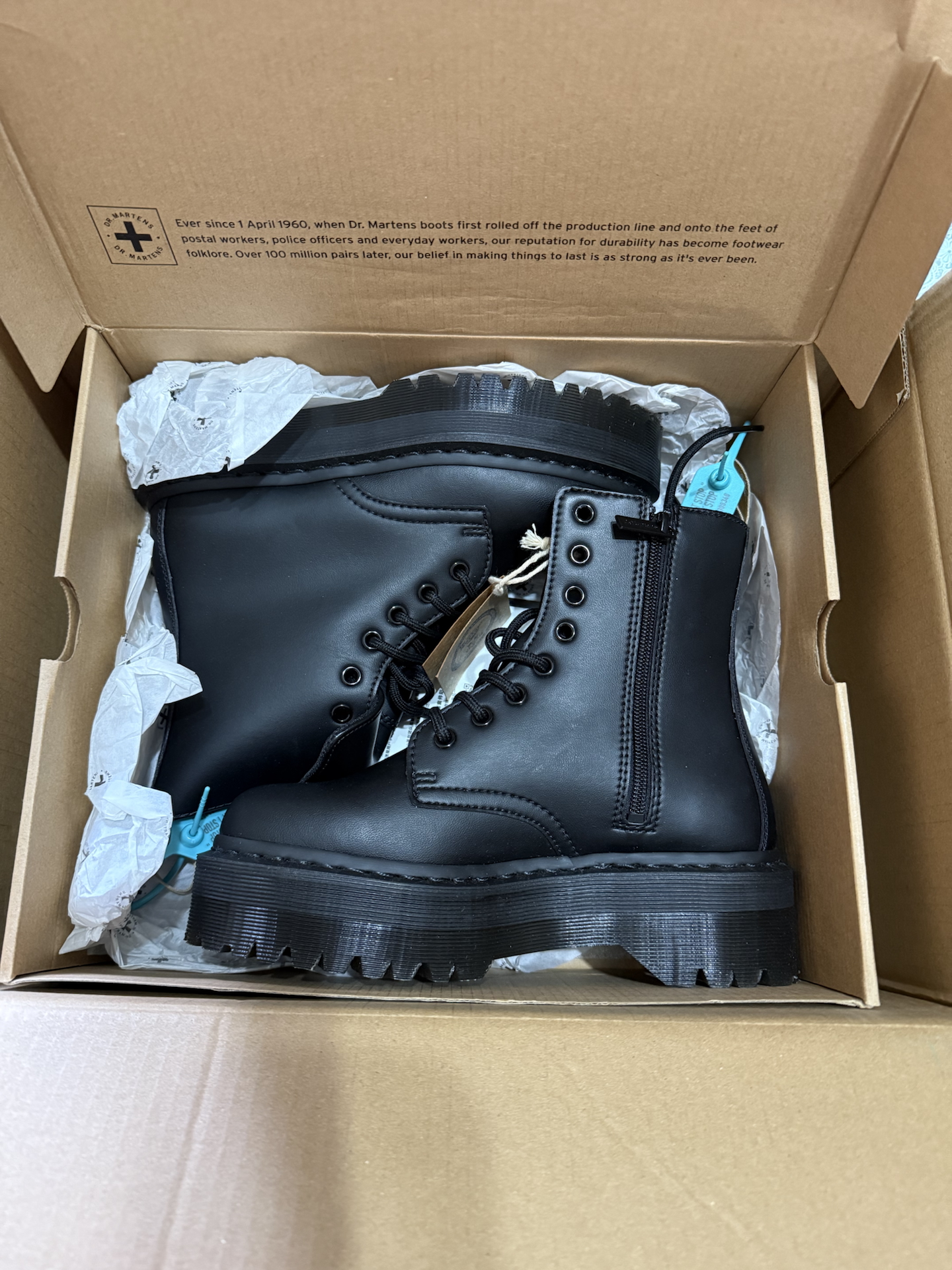 custom review-Dr.Martens Vegan Jadon II MONO Martin Boot Мужской Черный