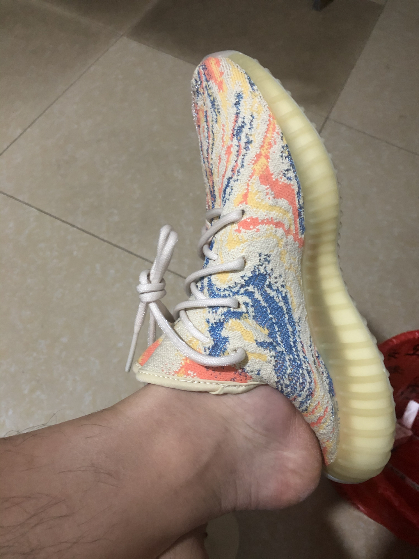 custom review-Adidas Originals Yeezy Boost 350 V2 Graymon 'MX Oat' Низкий топ Повседневная обувь Унисекс Желтый Смешанный цвет