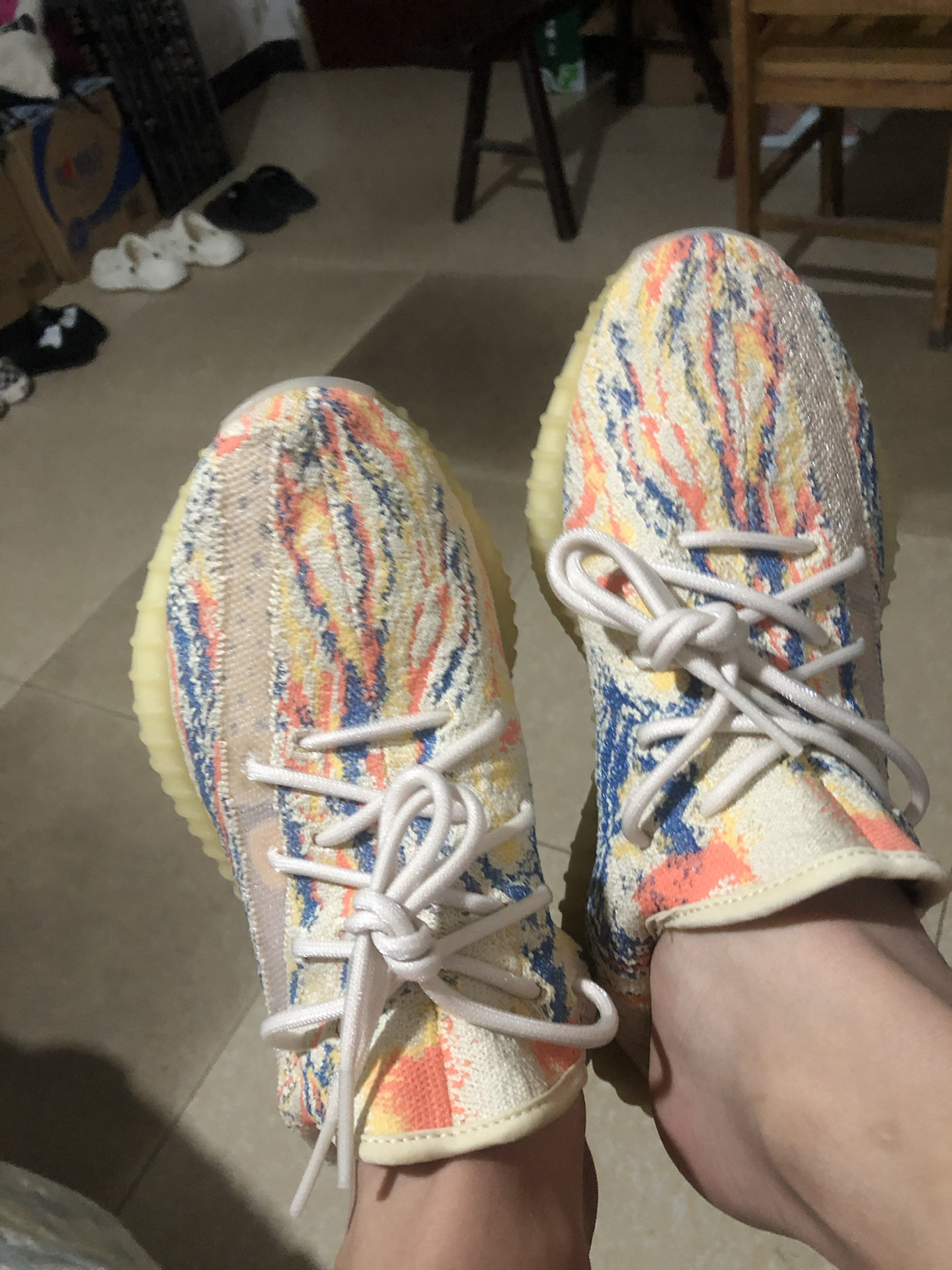 custom review-Adidas Originals Yeezy Boost 350 V2 Graymon 'MX Oat' Низкий топ Повседневная обувь Унисекс Желтый Смешанный цвет