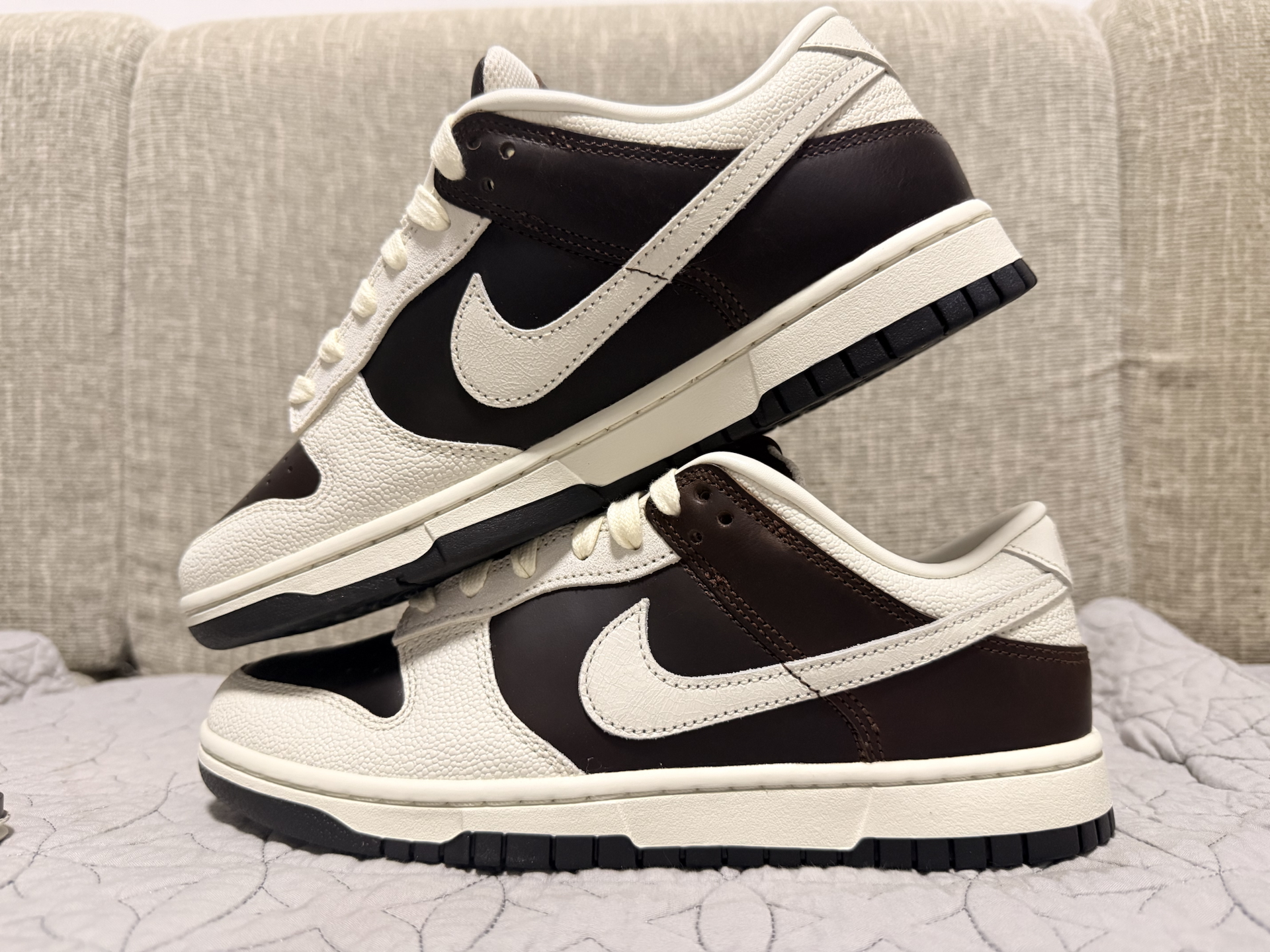 custom review-Nike Dunk Устойчивые к истиранию Низкие Кроссовки для скейтбординга Мужские Коричневый Белый