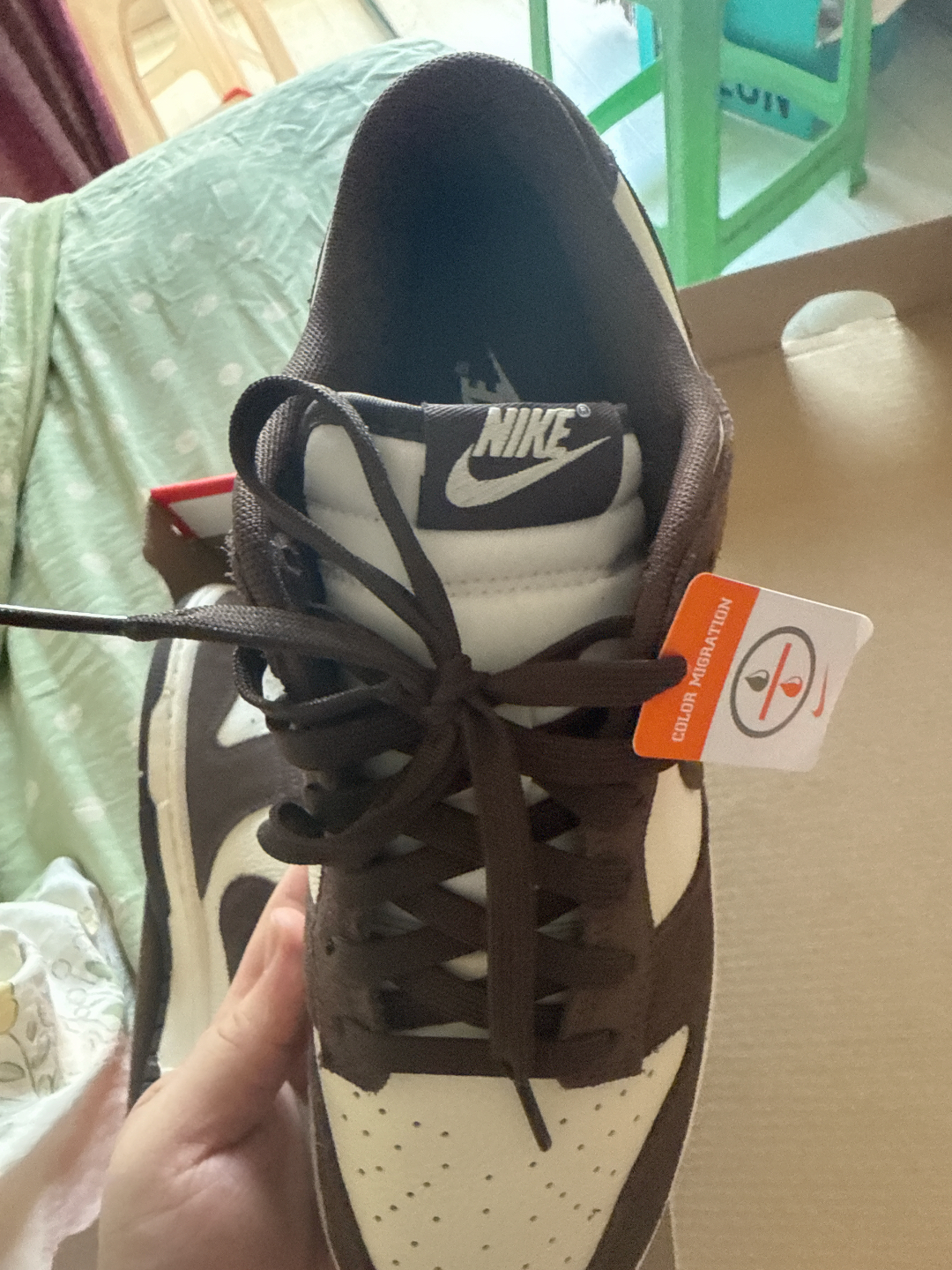 custom review-Nike Dunk Slip-on Устойчивый к истиранию Низкий Топ Скейтборд Кроссовки Унисекс Белый-Коричневый