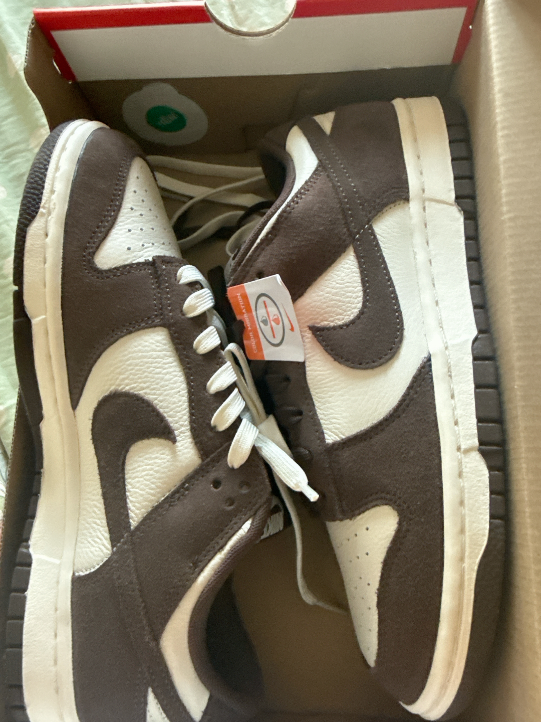 custom review-Nike Dunk Slip-on Устойчивый к истиранию Низкий Топ Скейтборд Кроссовки Унисекс Белый-Коричневый