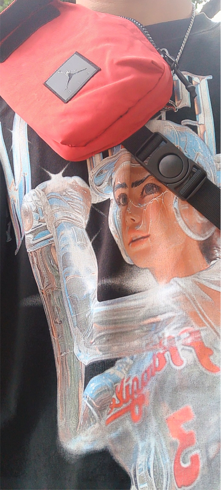 custom review-Джордан Полиамид Комбо Сумка Сумка через плечо Сумка Sling Обычная Унисекс Красный