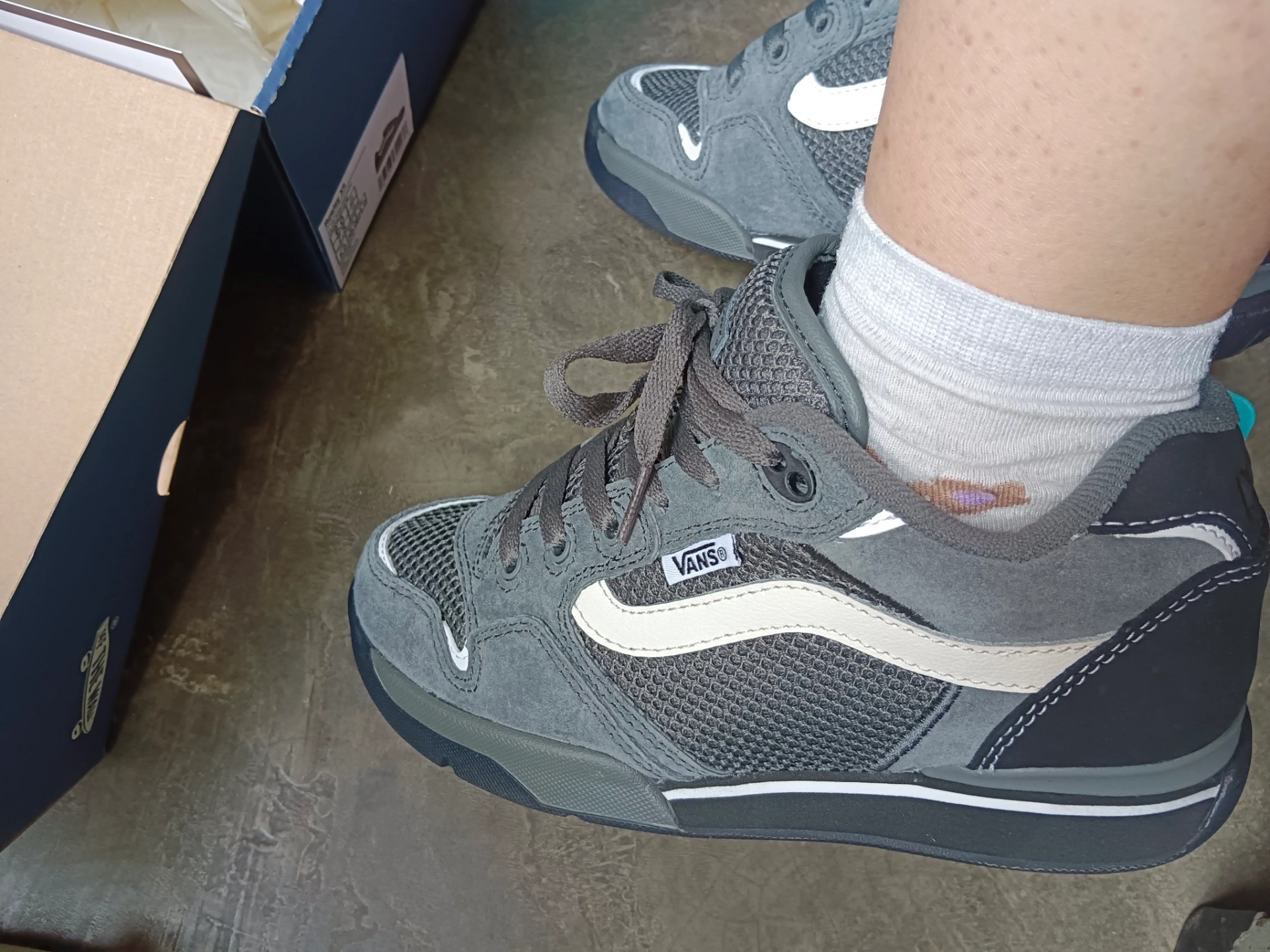 custom review-VANS Rowley Устойчивые к истиранию Низкие Кроссовки для скейтбординга Унисекс Темно-серый