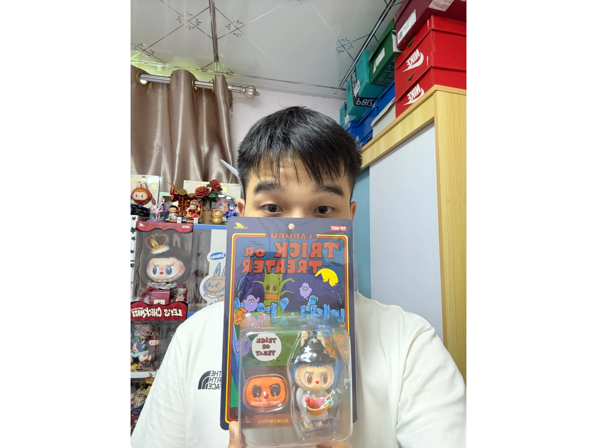 custom review-POP MART THE MONSTERS LABUBU Trick-or-Treater, Фигурка, Прозрачный Слепой Бокс На Карточке