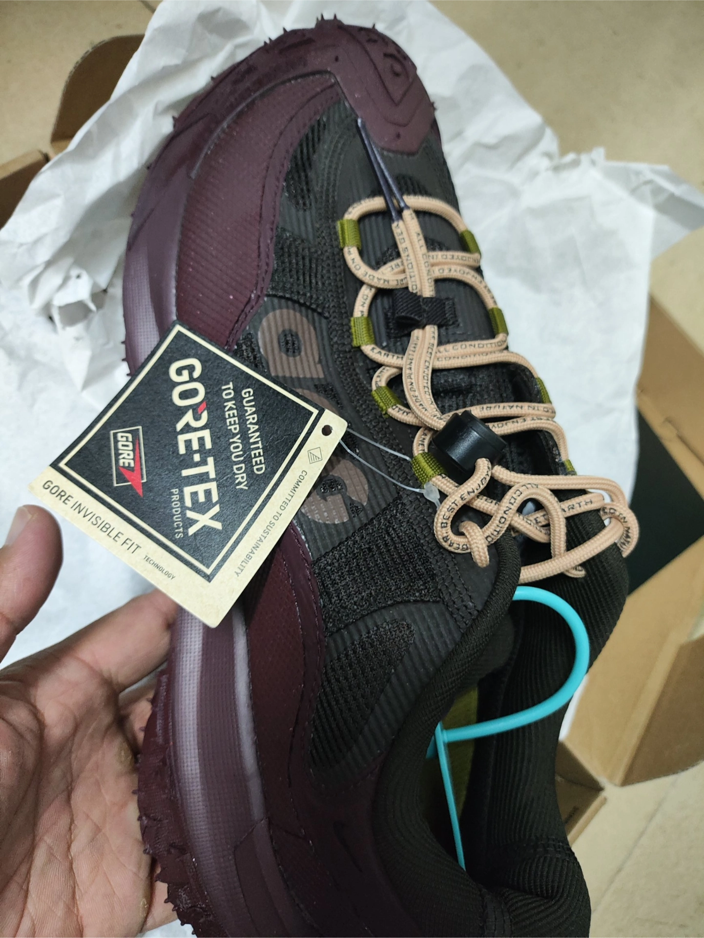 custom review-Nike ACG Mountain Fly 2 Водонепроницаемый Низкий Топ Походная обувь Унисекс Бордовый