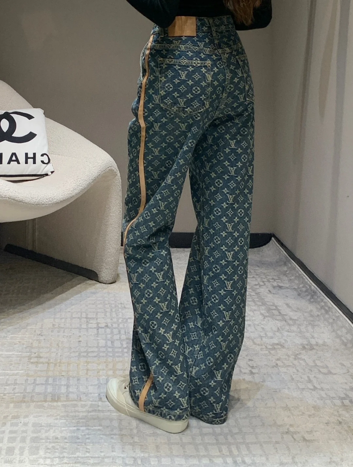 lv牛仔裤 #lv路易威登牛仔裤 #lv满印牛仔裤 #lv蓝牛仔 #满印牛仔裤