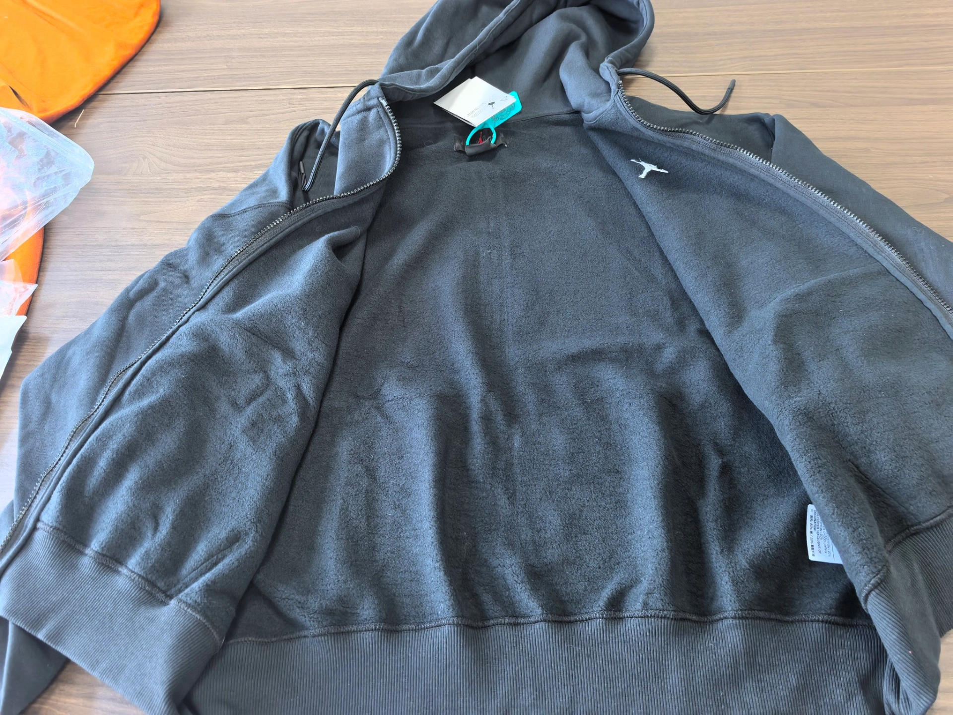 custom review-Jordan Brooklyn Fleece SS25 Толстовка Мужской Черный Парусный Белый