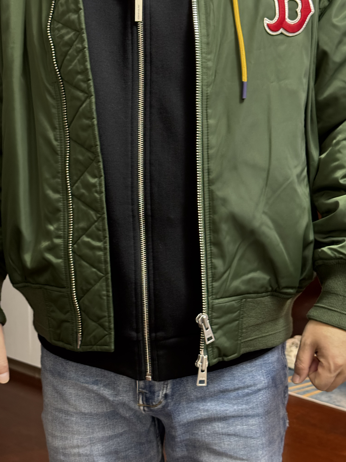 custom review-MLB FW22 Бейсбольная куртка унисекс армейский зеленый