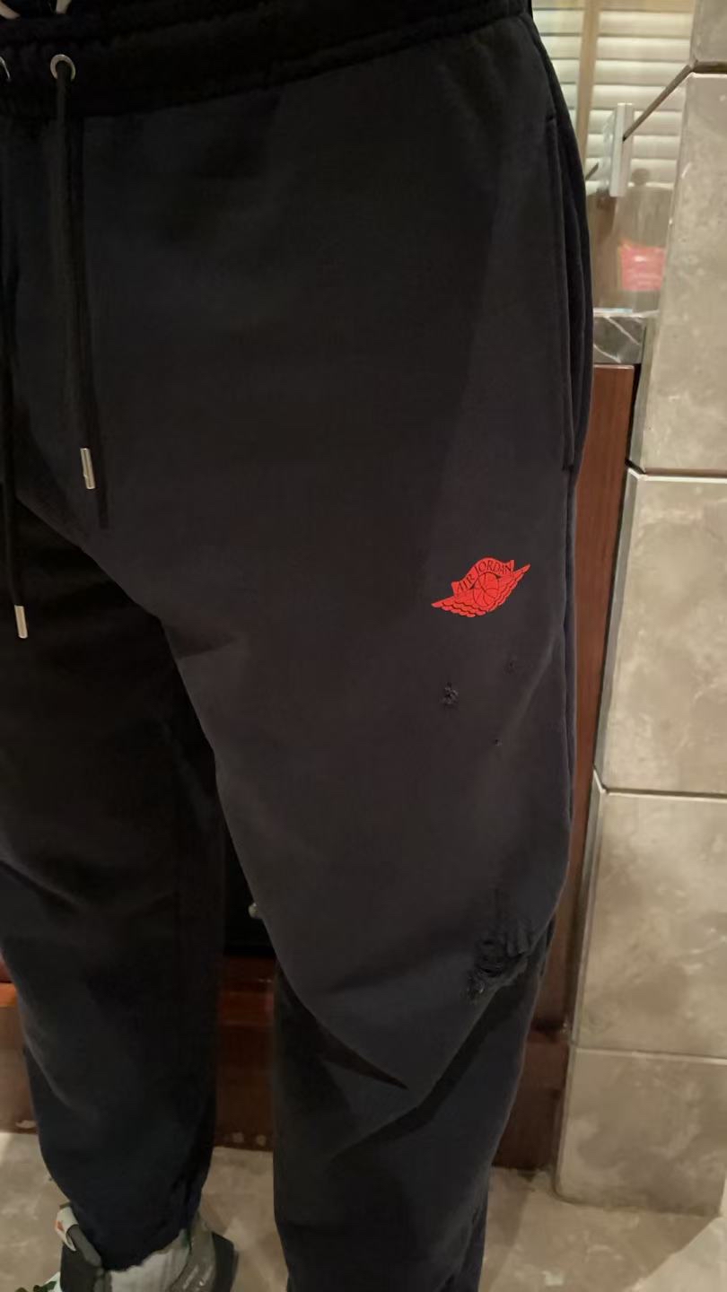 custom review-Jordan Air Rare Вязаные Тренировочные Штаны Мужские Черные Парус Белые