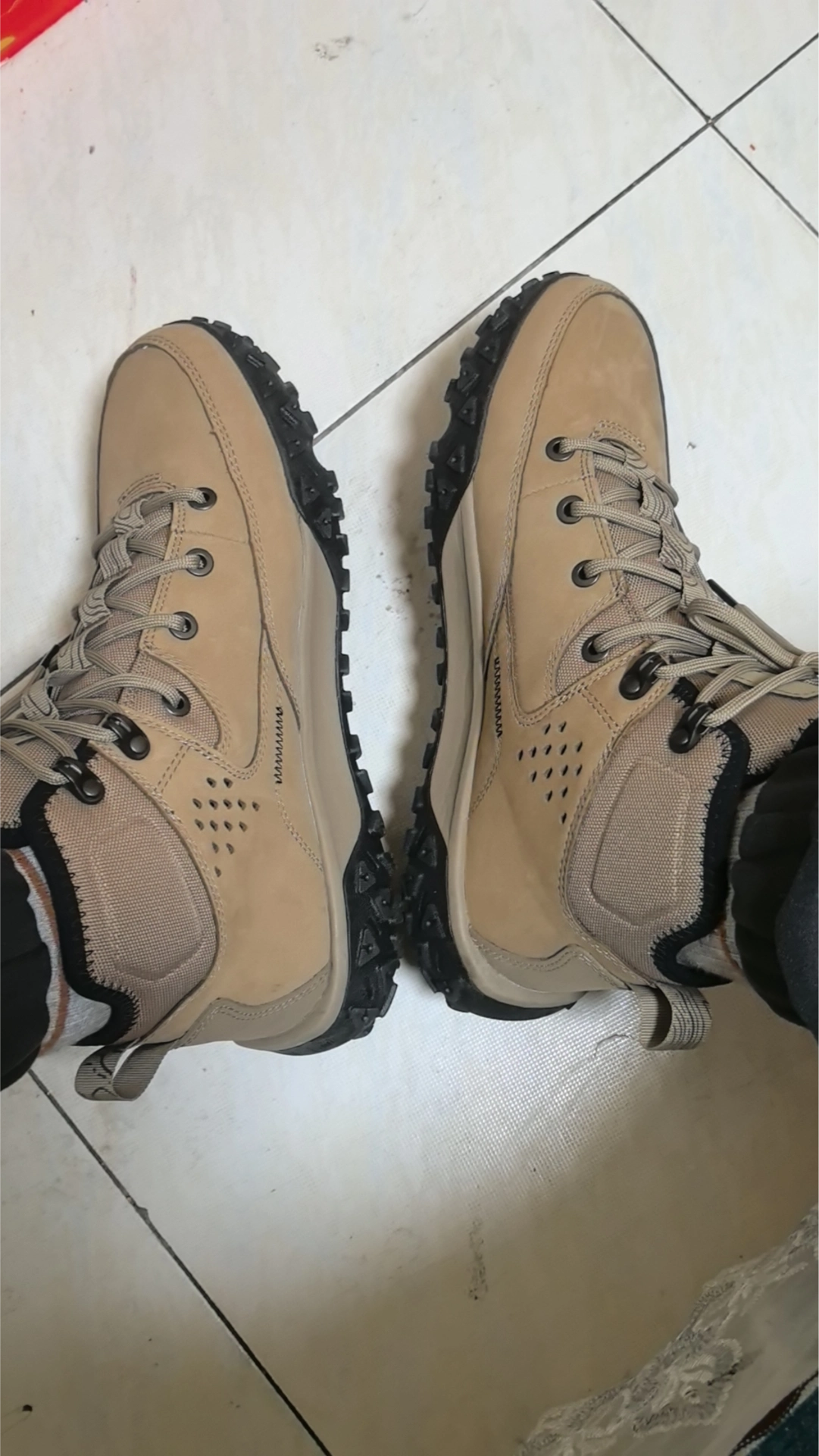 custom review-Timberland Greenstride Motion противоскользящая и устойчивая к истиранию высокая уличная обувь для мужчин бежевого цвета