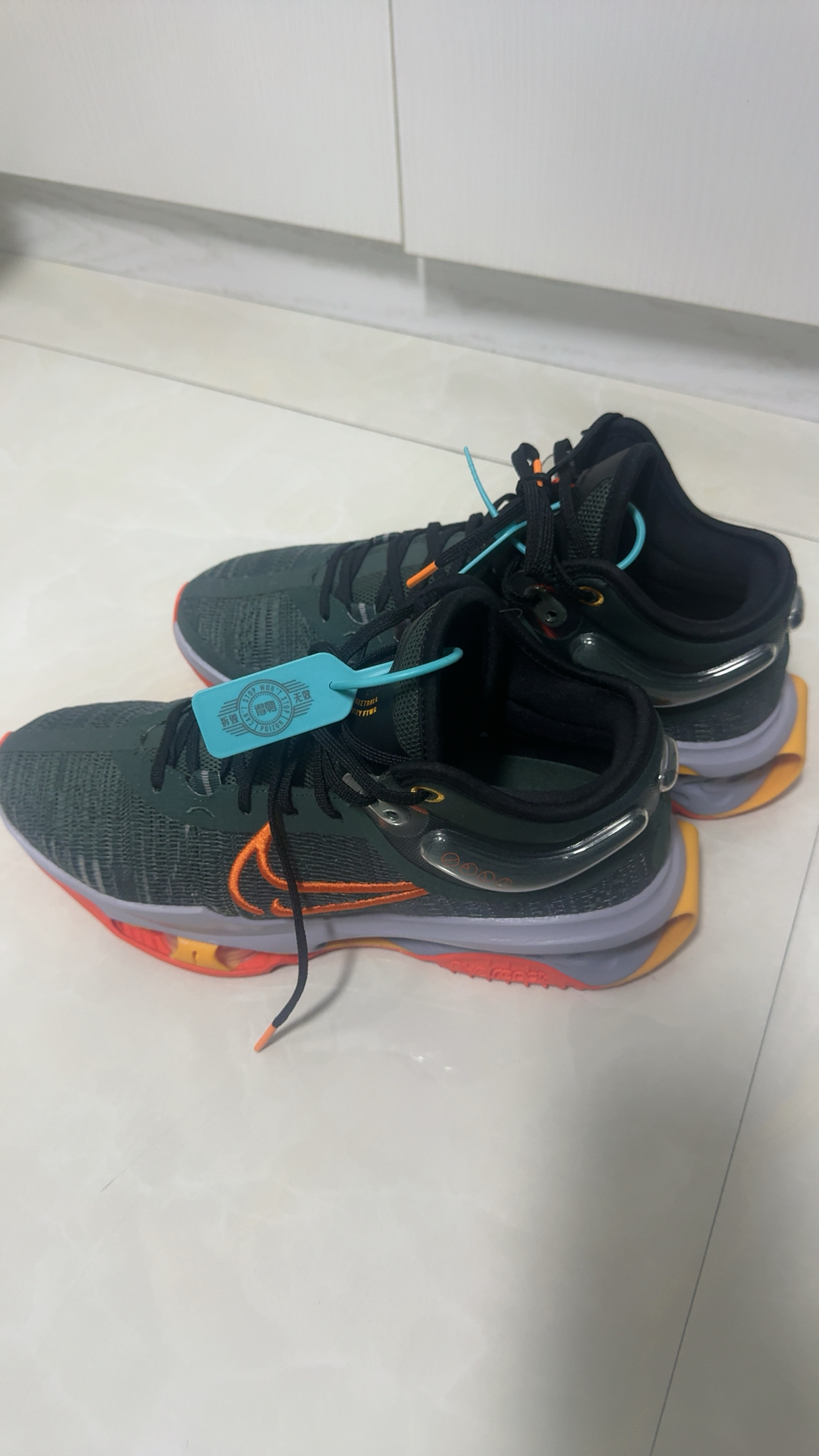 custom review-Nike Air Zoom g.T. Jump 2 EP Low Топ Баскетбольные кроссовки Мужской Зеленый оранжевый