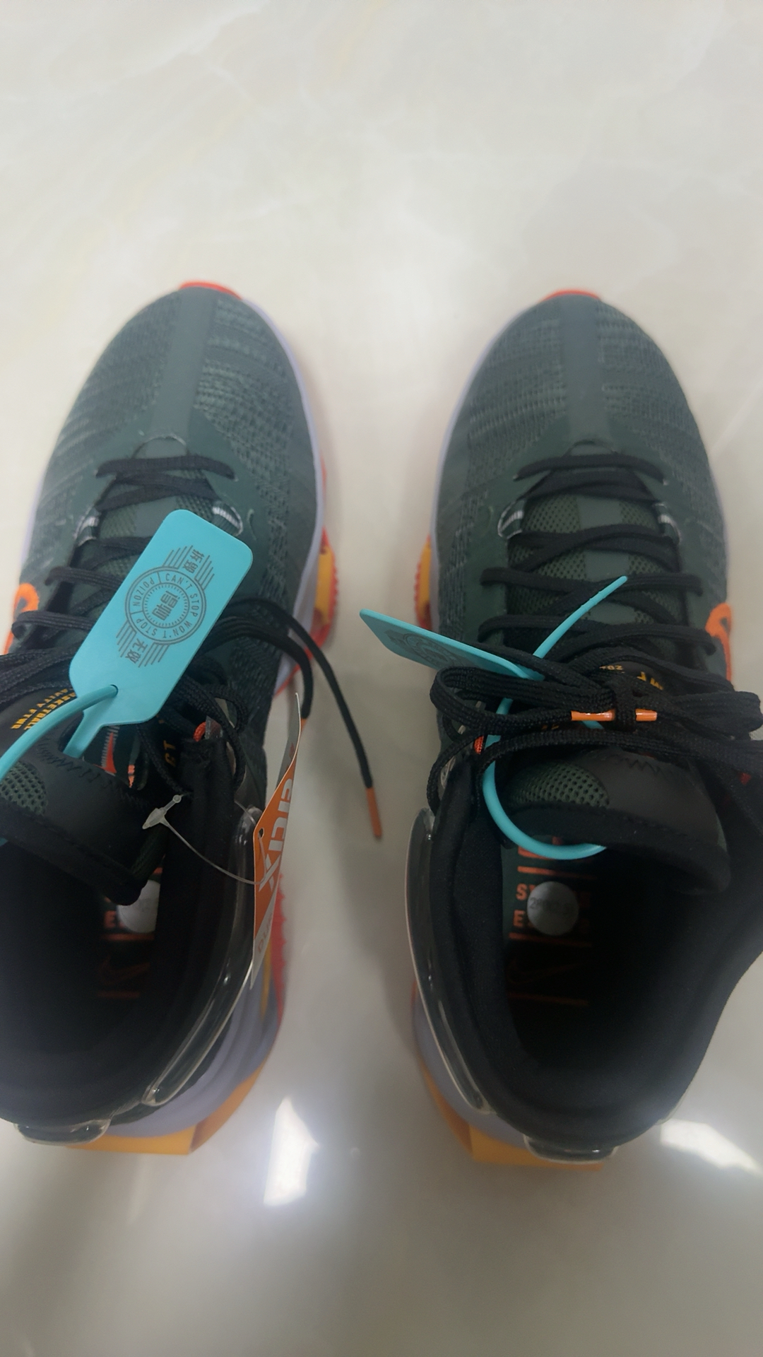 custom review-Nike Air Zoom g.T. Jump 2 EP Low Топ Баскетбольные кроссовки Мужской Зеленый оранжевый