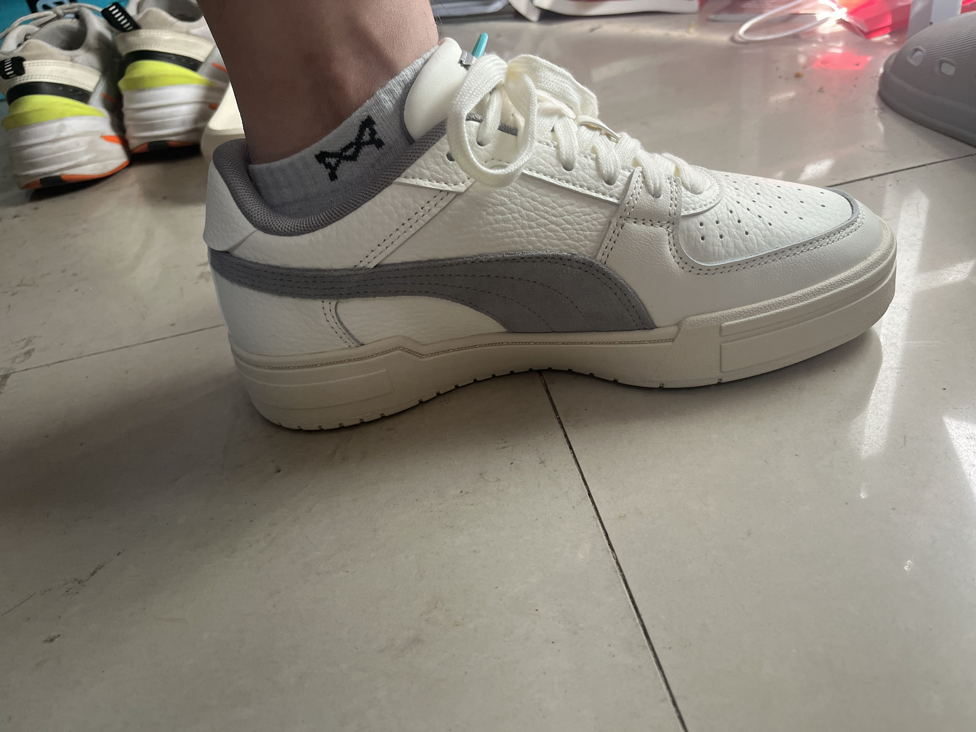 custom review-PUMA Ca Pro Low Топ Скейтборд Кроссовки Унисекс Белый Серый
