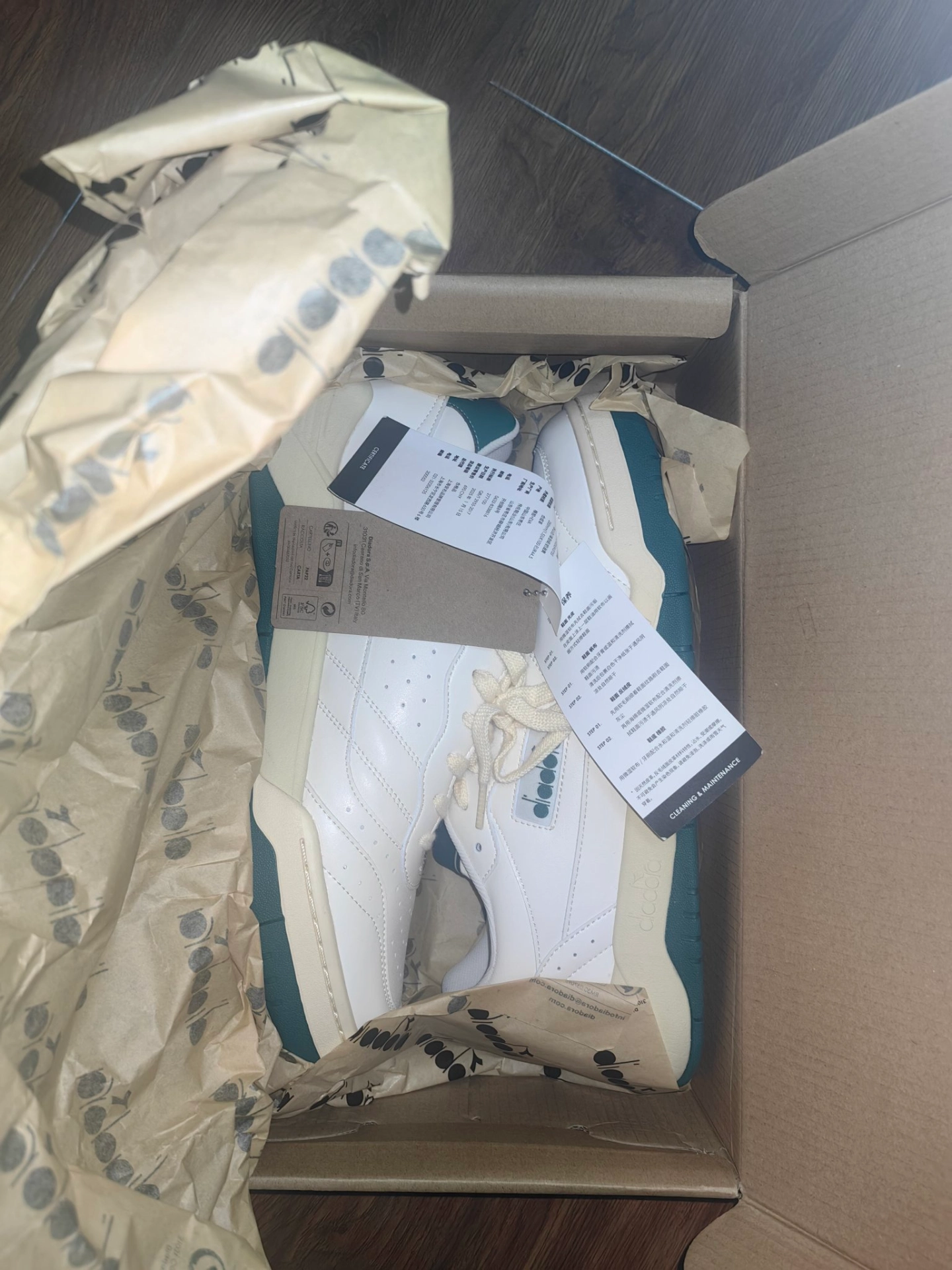 custom review-Diadora Устойчивая к истиранию Дышащая Низкая Повседневная Обувь Унисекс Белая