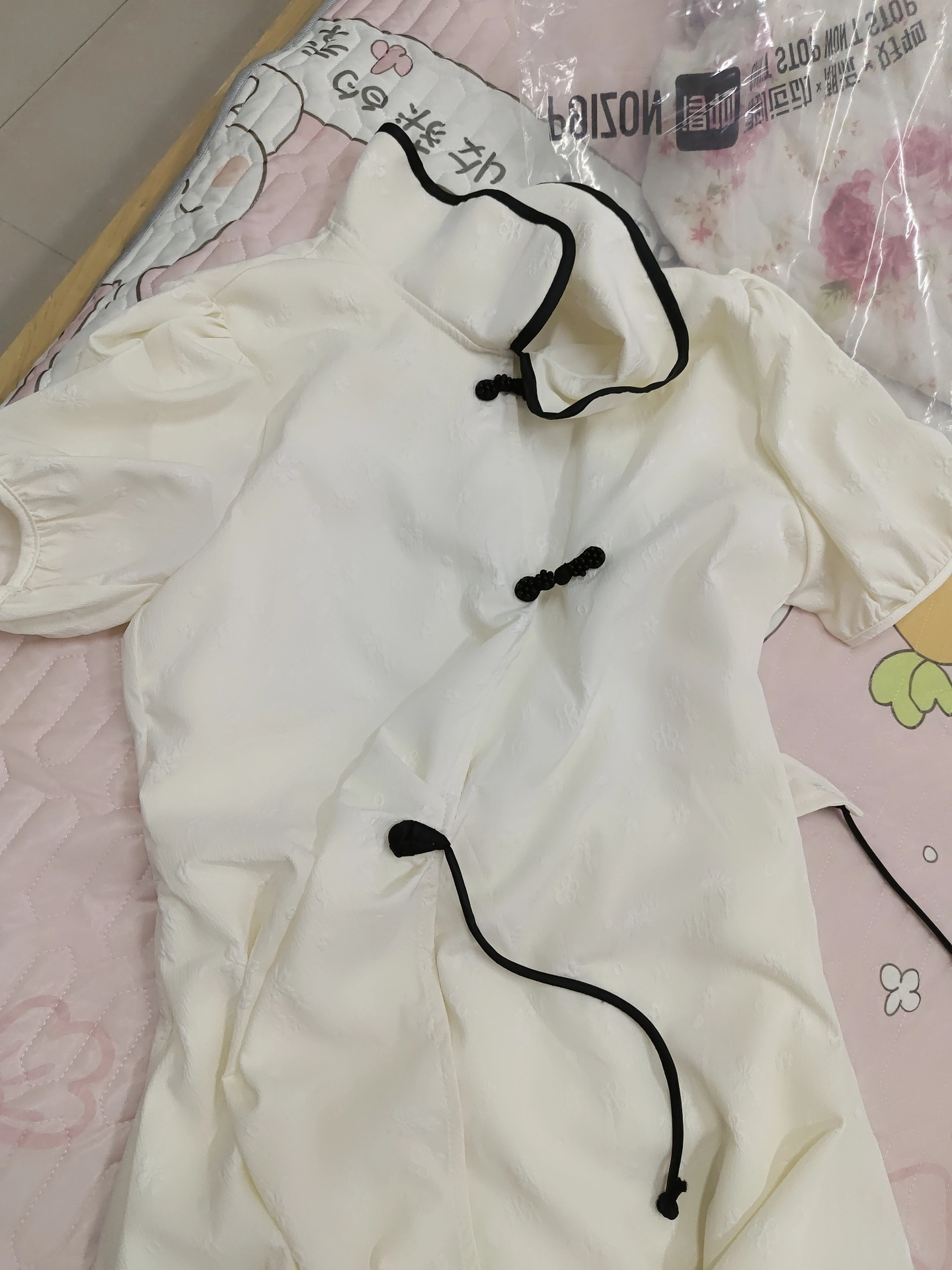 custom review-CHICCLO Короткий рукав Платье Женское Абрикосовое