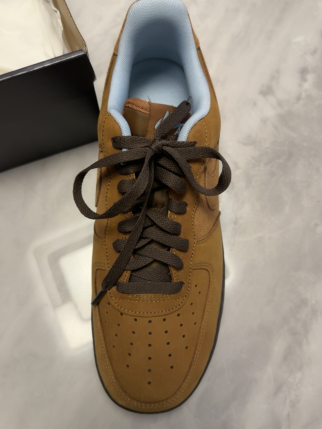 custom review-Nike Air FORCE 1 Slip-on Устойчивый к истиранию Низкий Топ Скейтбординг Кроссовки Унисекс Коричневый